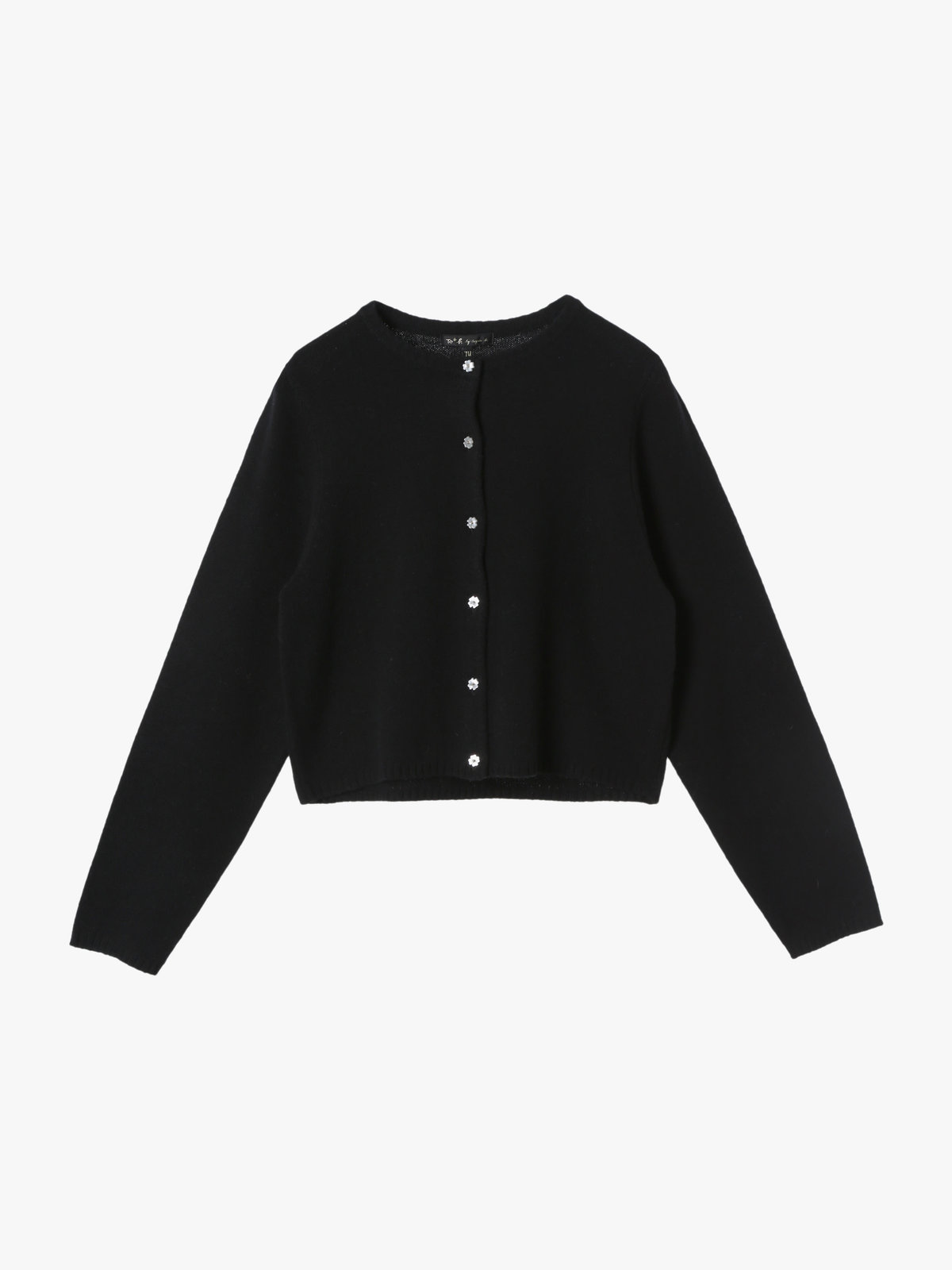 To b. by agnès b. 【Outlet】ウール フラワーボタン カーディガン ブラック