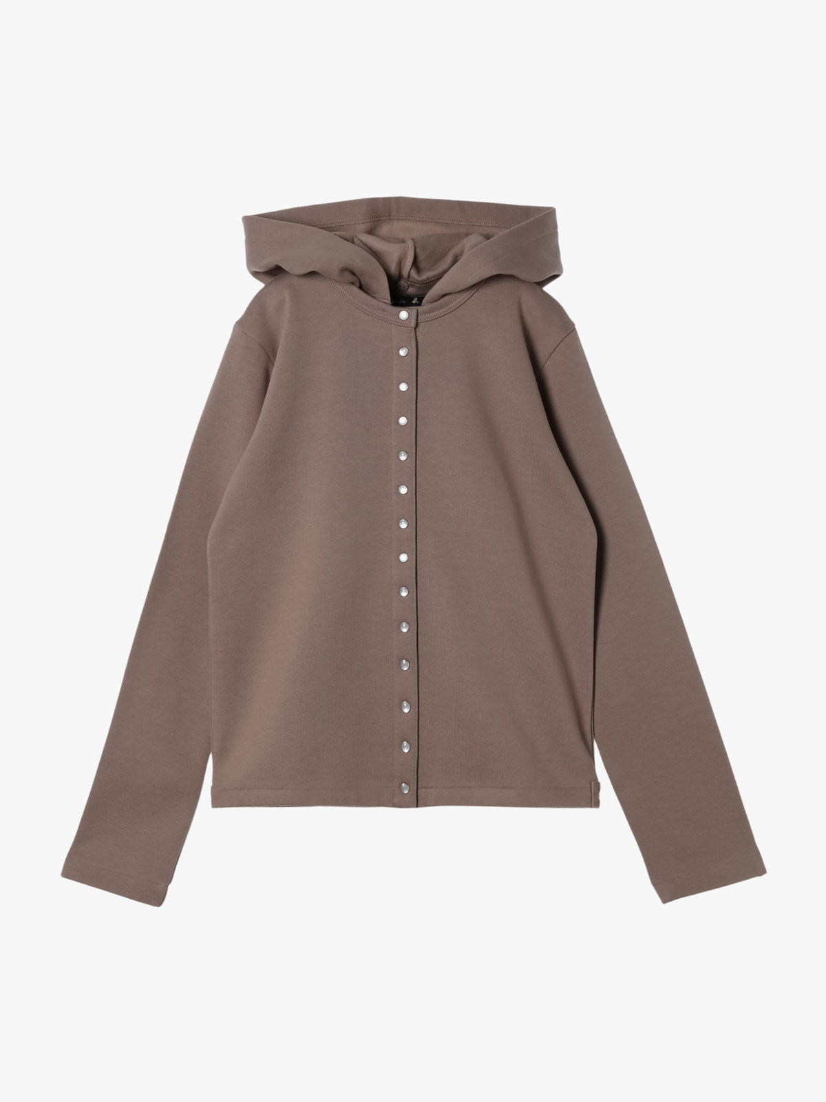 FEMME ウィメンズ オーガニックコットン メルトン 長袖 カーディガンプレッション ”Capuche” ベージュ