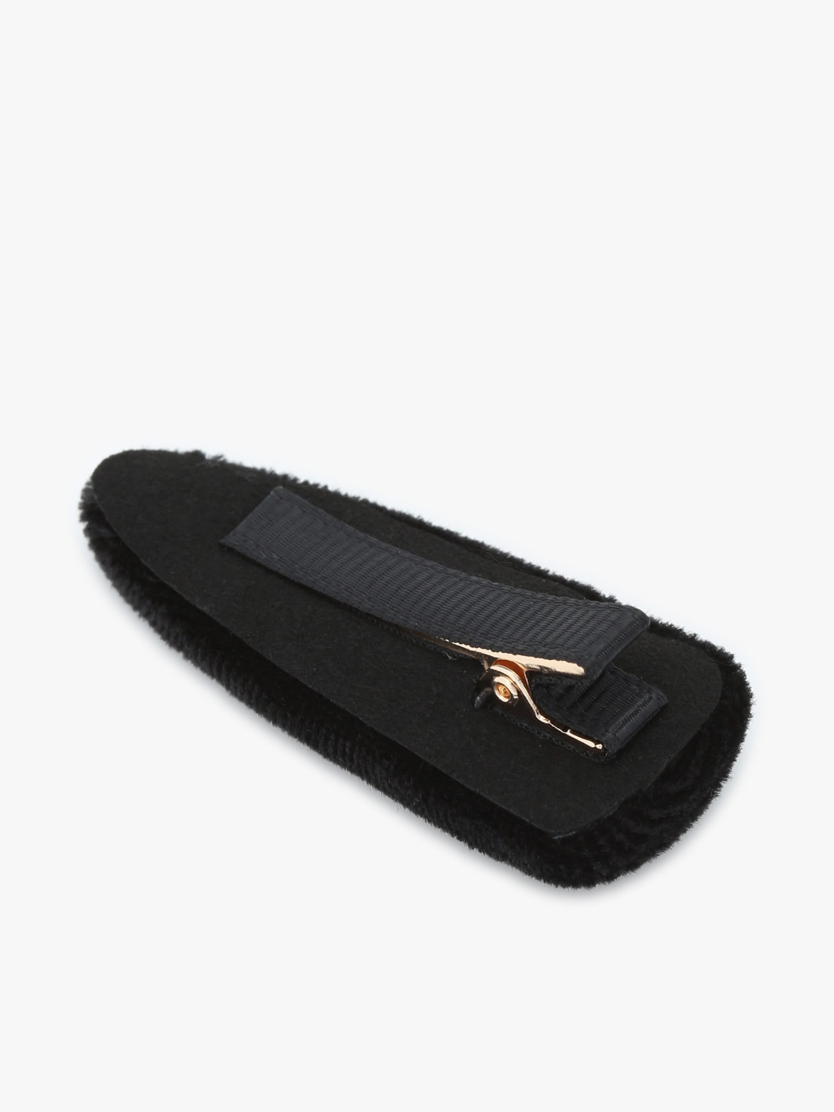 ENFANT ガールズ キッズ ”b.” ロゴ ベロア ヘアピン ブラック