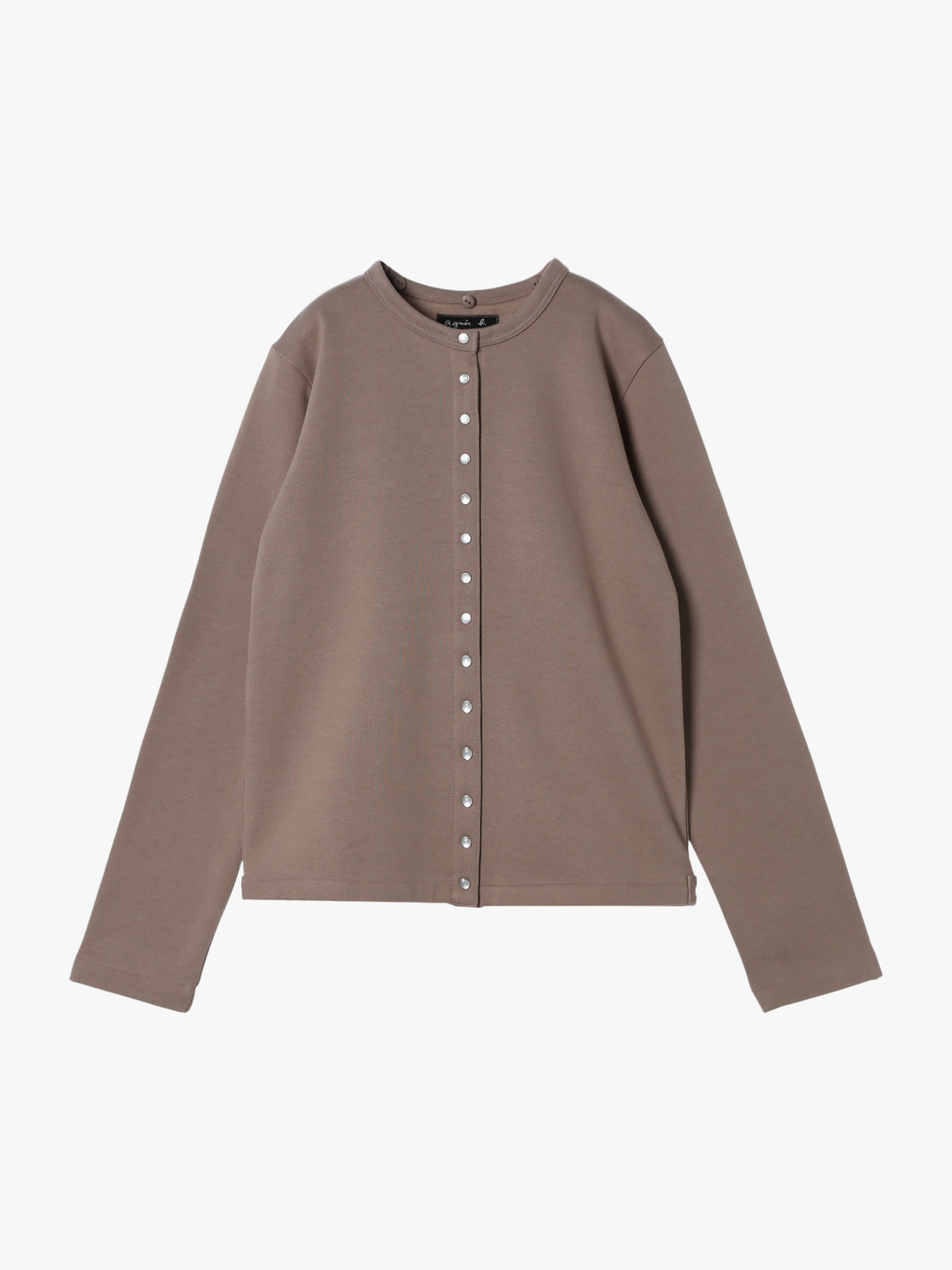 FEMME ウィメンズ オーガニックコットン メルトン 長袖 カーディガンプレッション ”Capuche” ベージュ