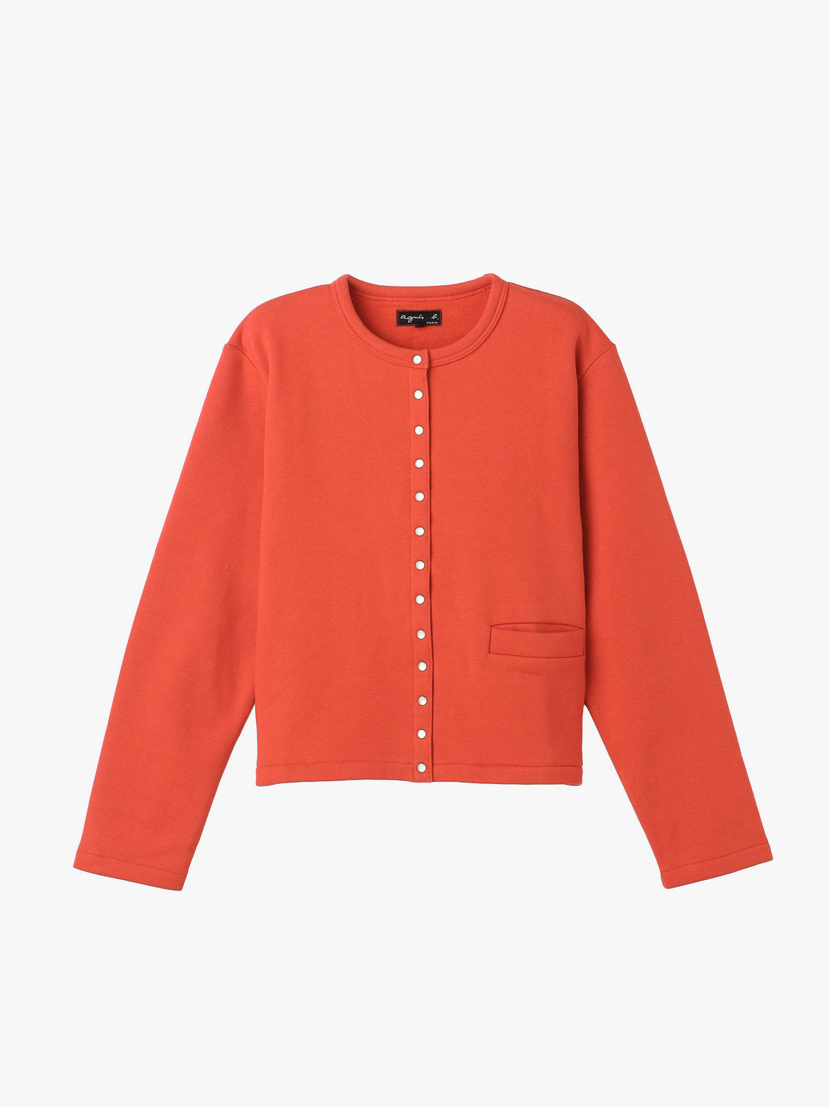 FEMME ウィメンズ コットン メルトン カーディガンプレッション "Phone" ブラウン系その他