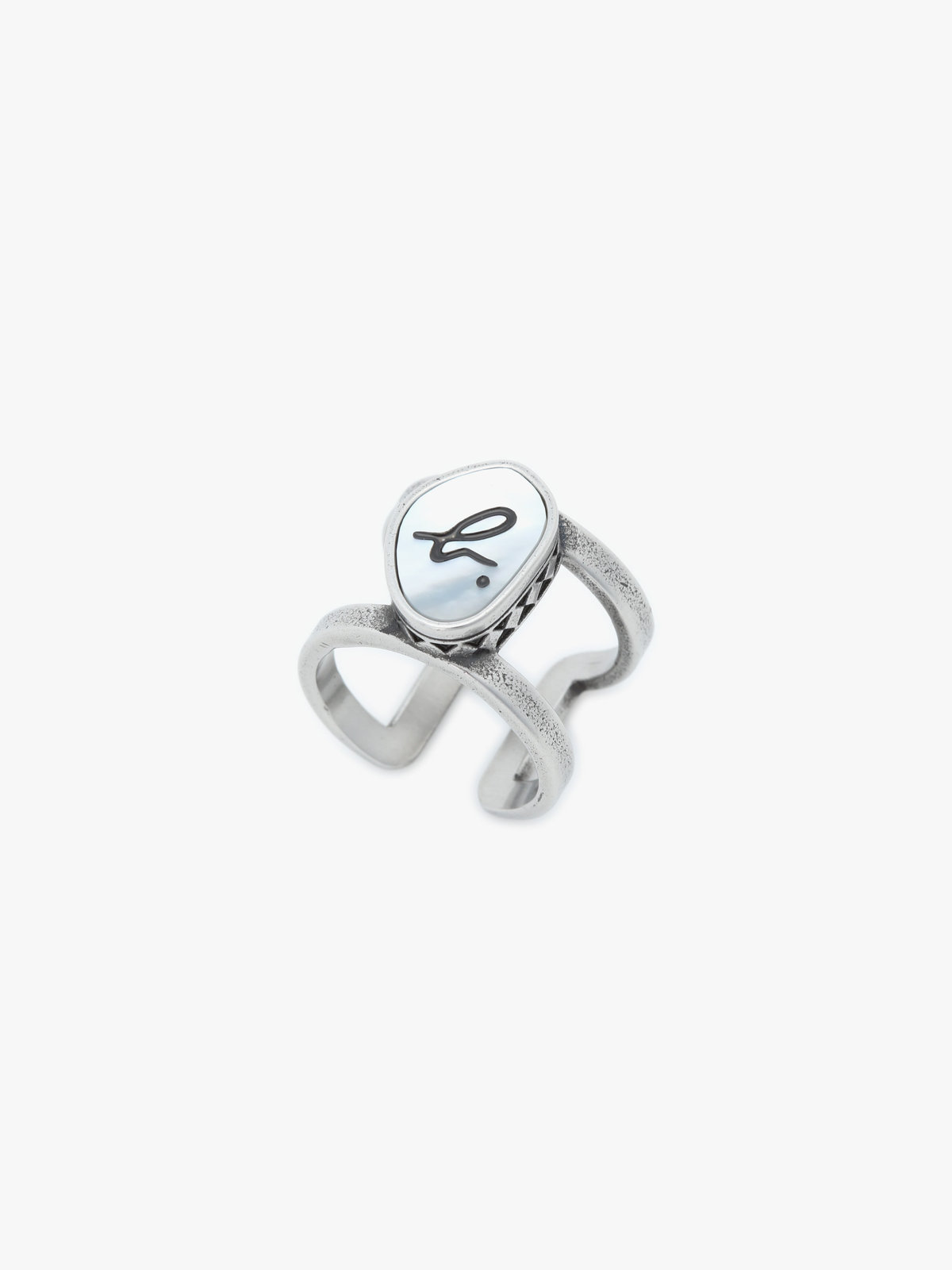 HOMME メンズ メンズ ”b.”ロゴ リング ”Adriel” シルバー