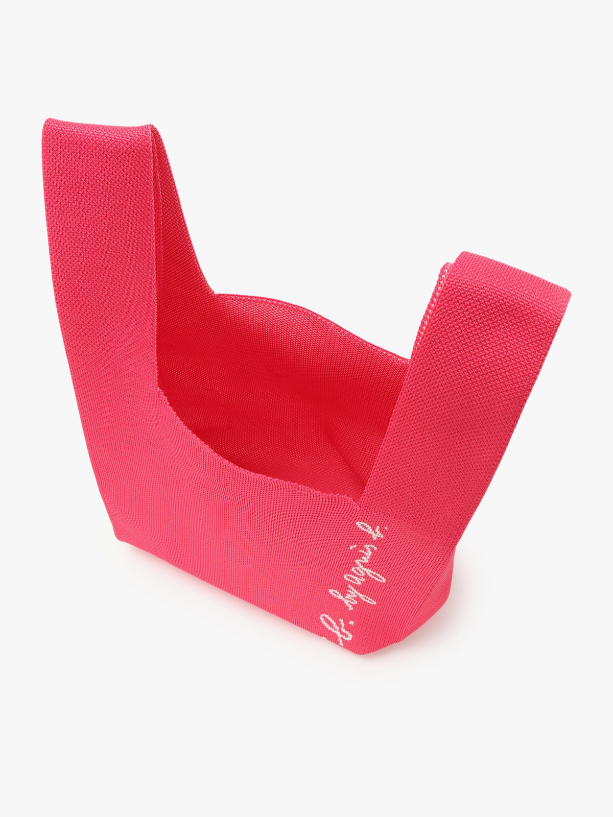 To b. by agnès b. ニット ロゴトートバッグ ピンク