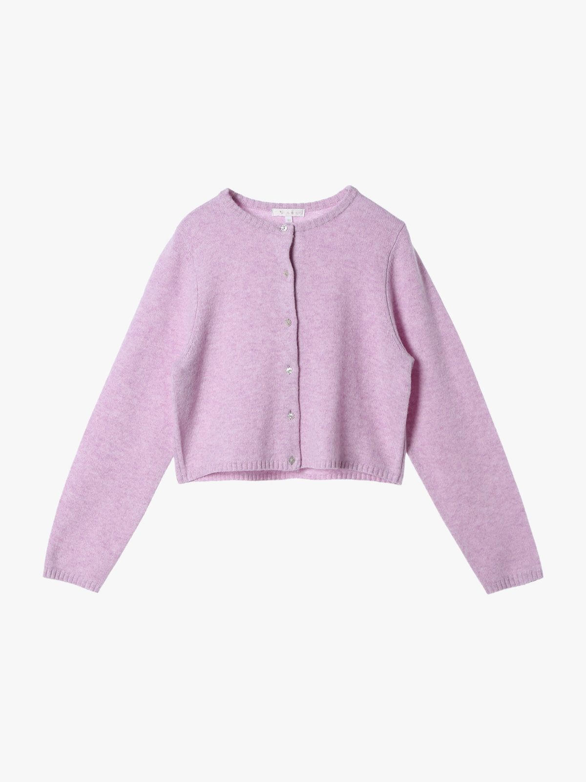 To b. by agnès b. 【Outlet】ウール フラワーボタン カーディガン パープル