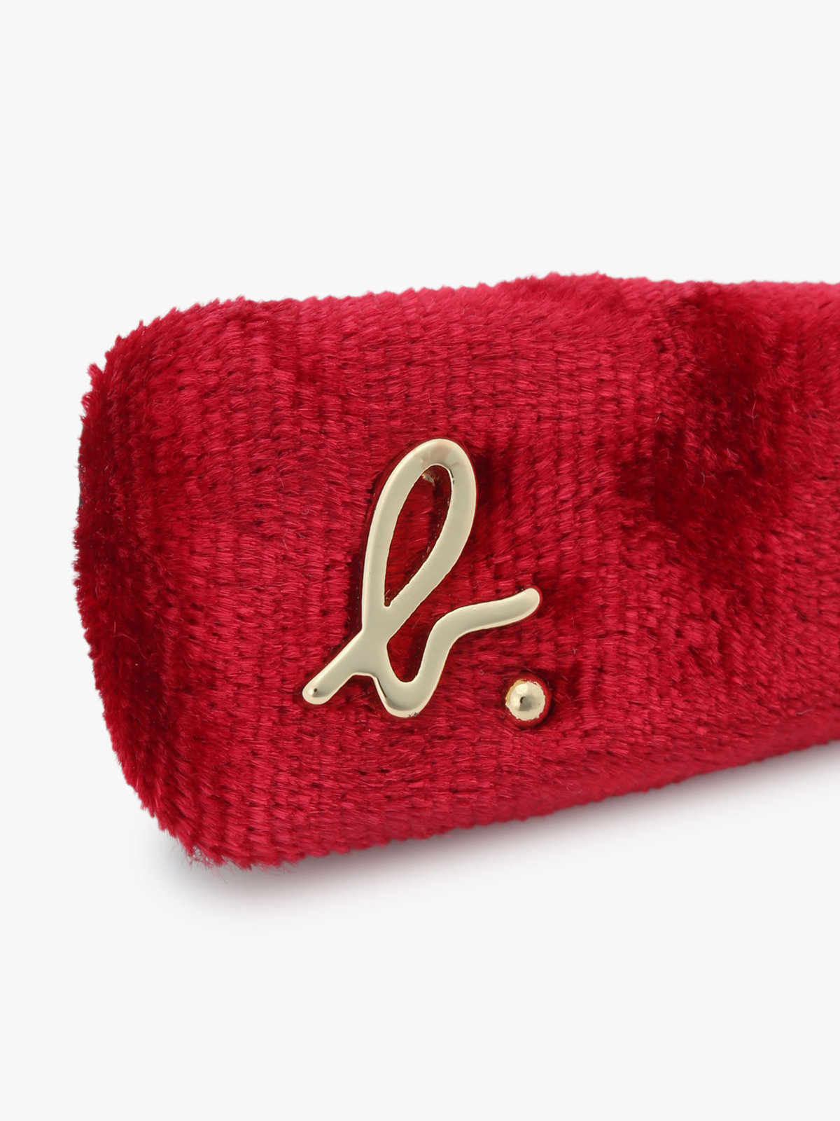 ENFANT ガールズ キッズ ”b.” ロゴ ベロア ヘアピン ピンク