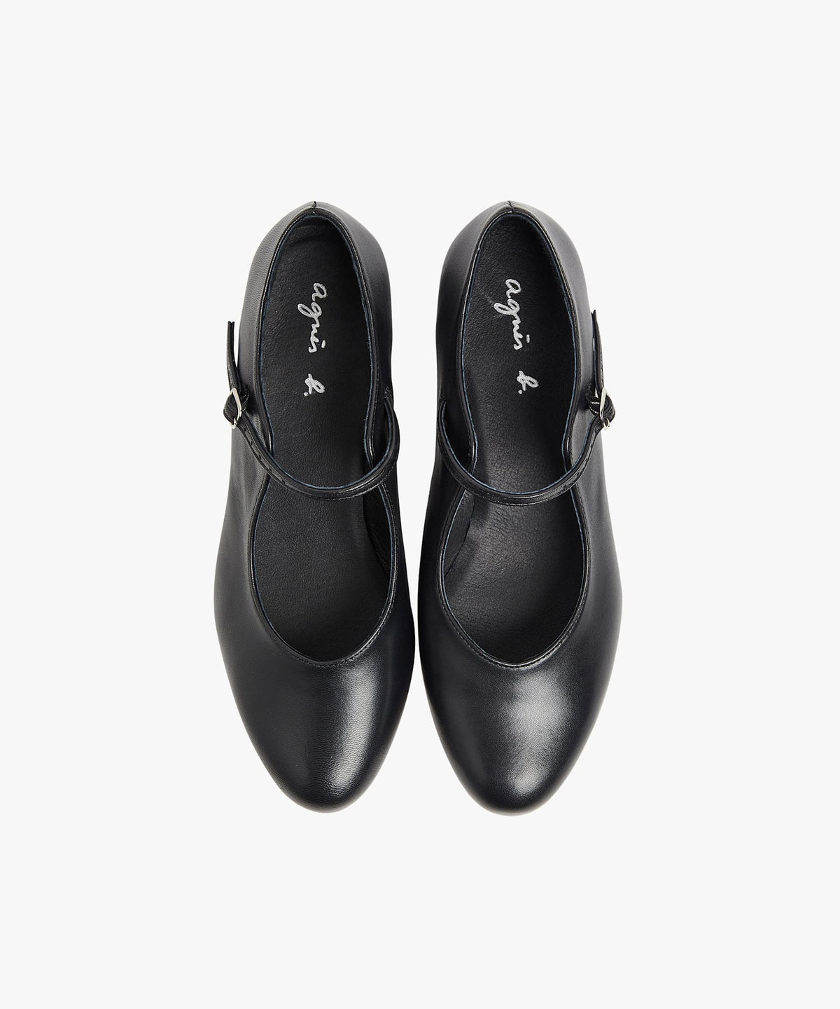 FEMME ウィメンズ レザー バレエ フラット シューズ "Pia" ブラック