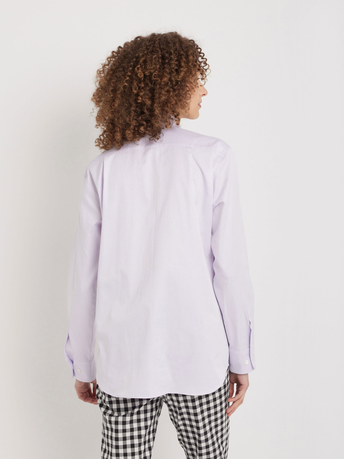 FEMME ウィメンズ コットンツイル 長袖 シャツ ”Saori” パープル系その他