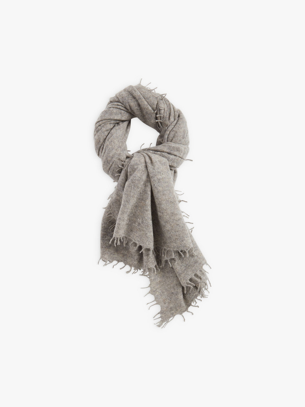 FEMME ウィメンズ カシミヤ ストール ”Lilwenn” グレー