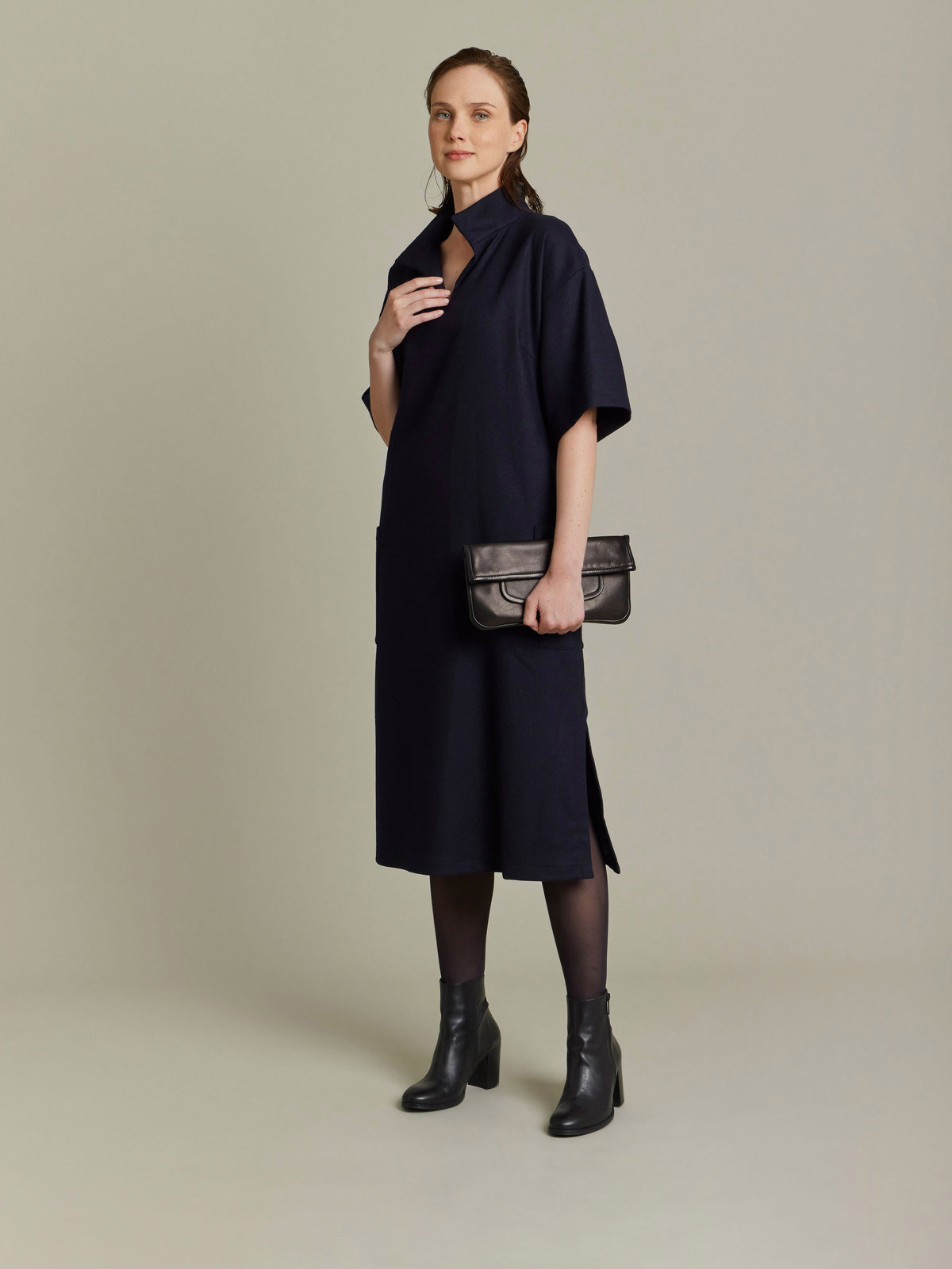 FEMME ウィメンズ 【Outlet】UBH4 ROBE ワンピース ネイビー