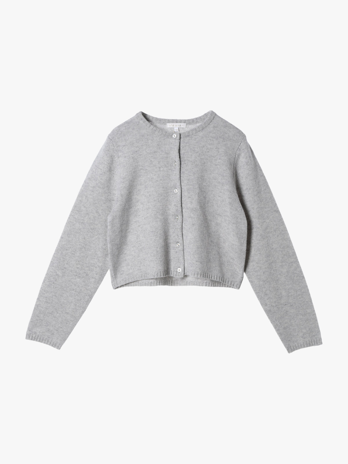 To b. by agnès b. 【Outlet】ウール フラワーボタン カーディガン ライトグレー