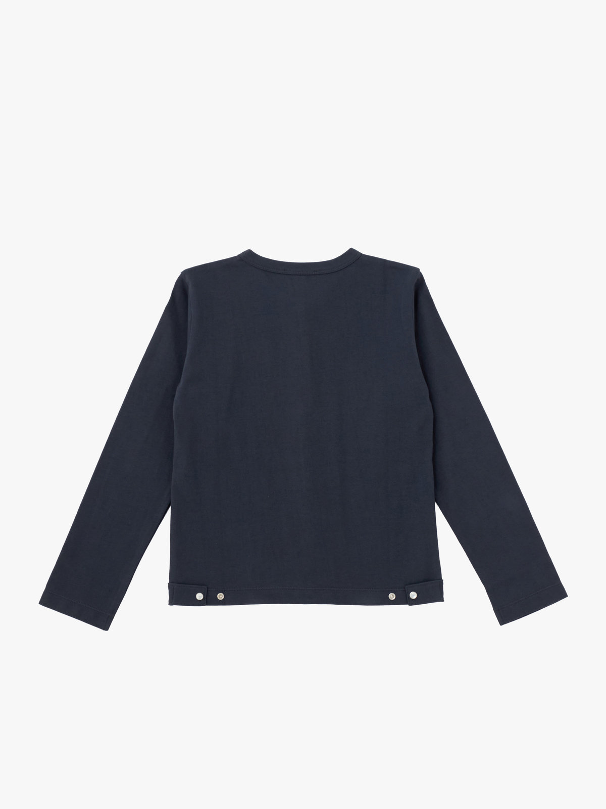 ENFANT ユニセックス キッズ コットン 長袖 カーディガンプレッション グレー