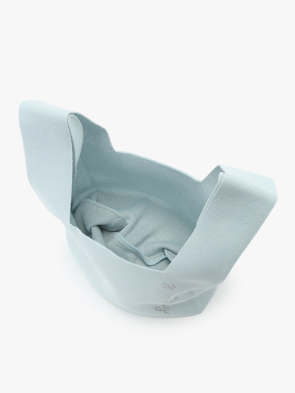 To b. by agnès b. ニット ロゴ トートバッグ ライトブルー