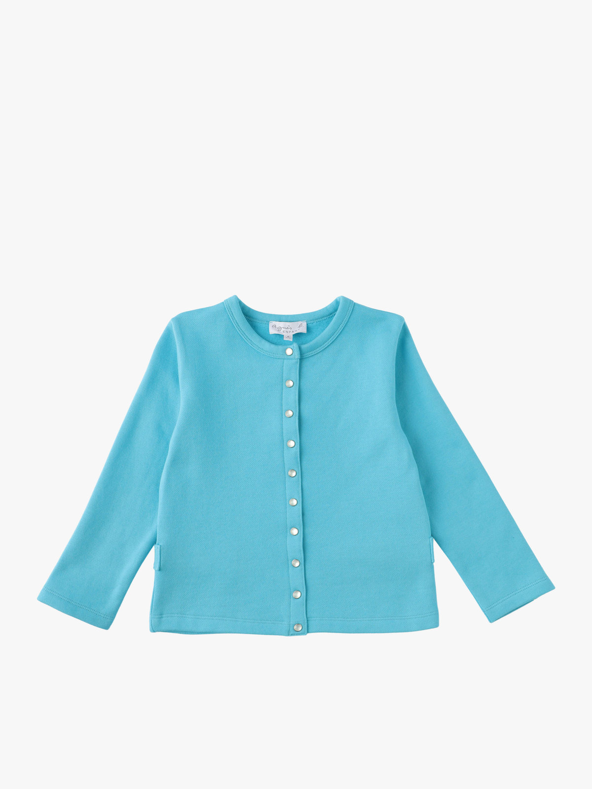 ENFANT ユニセックス キッズ コットン メルトン 長袖 カーディガンプレッション ブルー系その他