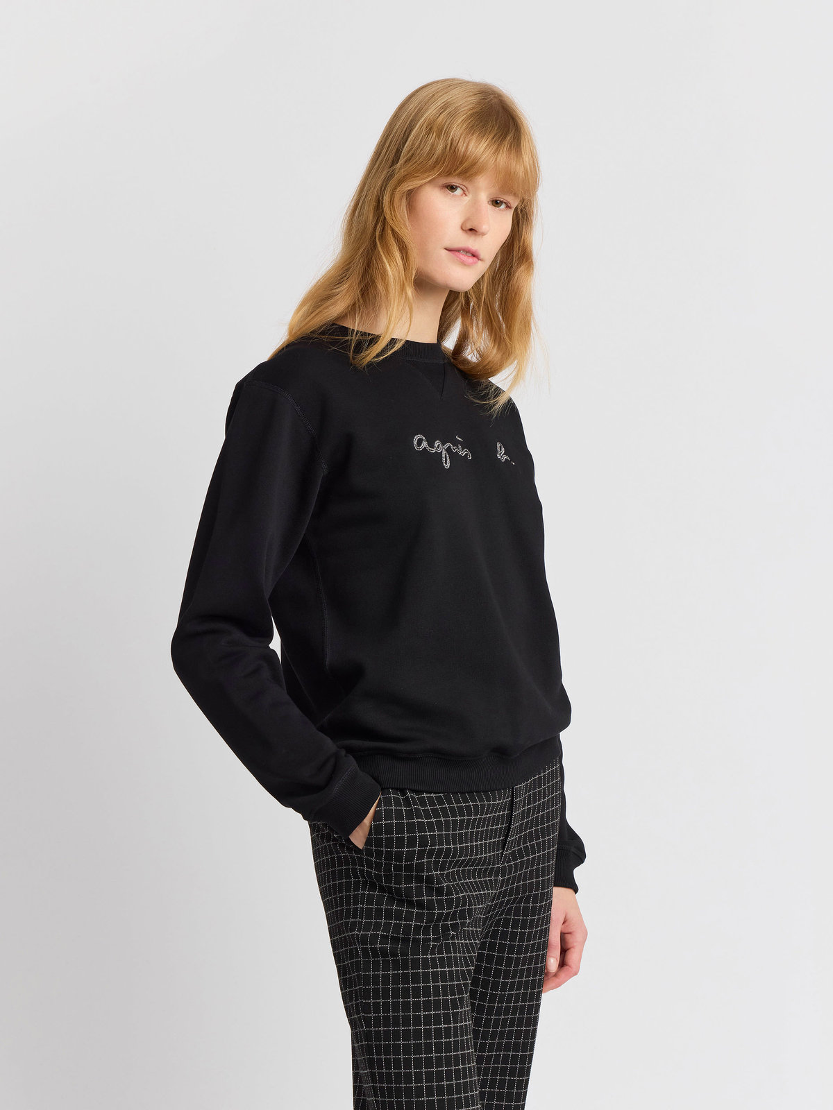 FEMME ウィメンズ ロゴ刺繍 コットン 長袖 スウェット ”Cup” ブラック