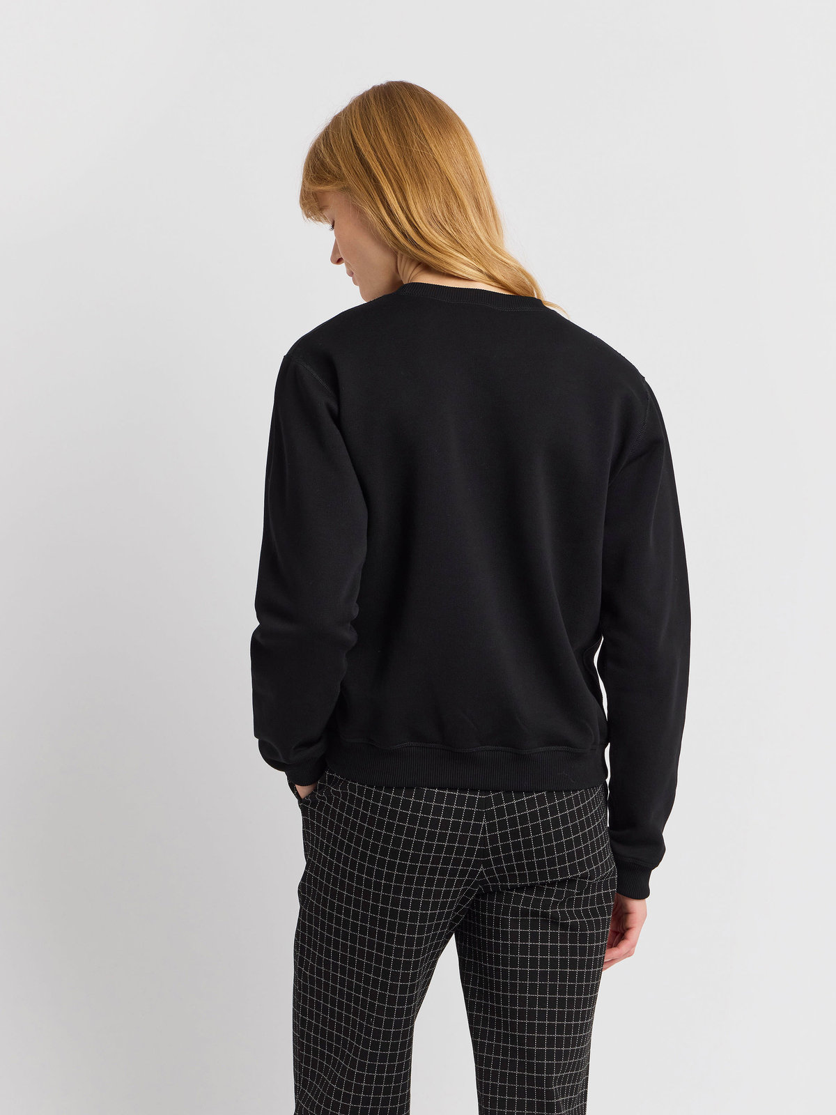 FEMME ウィメンズ ロゴ刺繍 コットン 長袖 スウェット ”Cup” ブラック