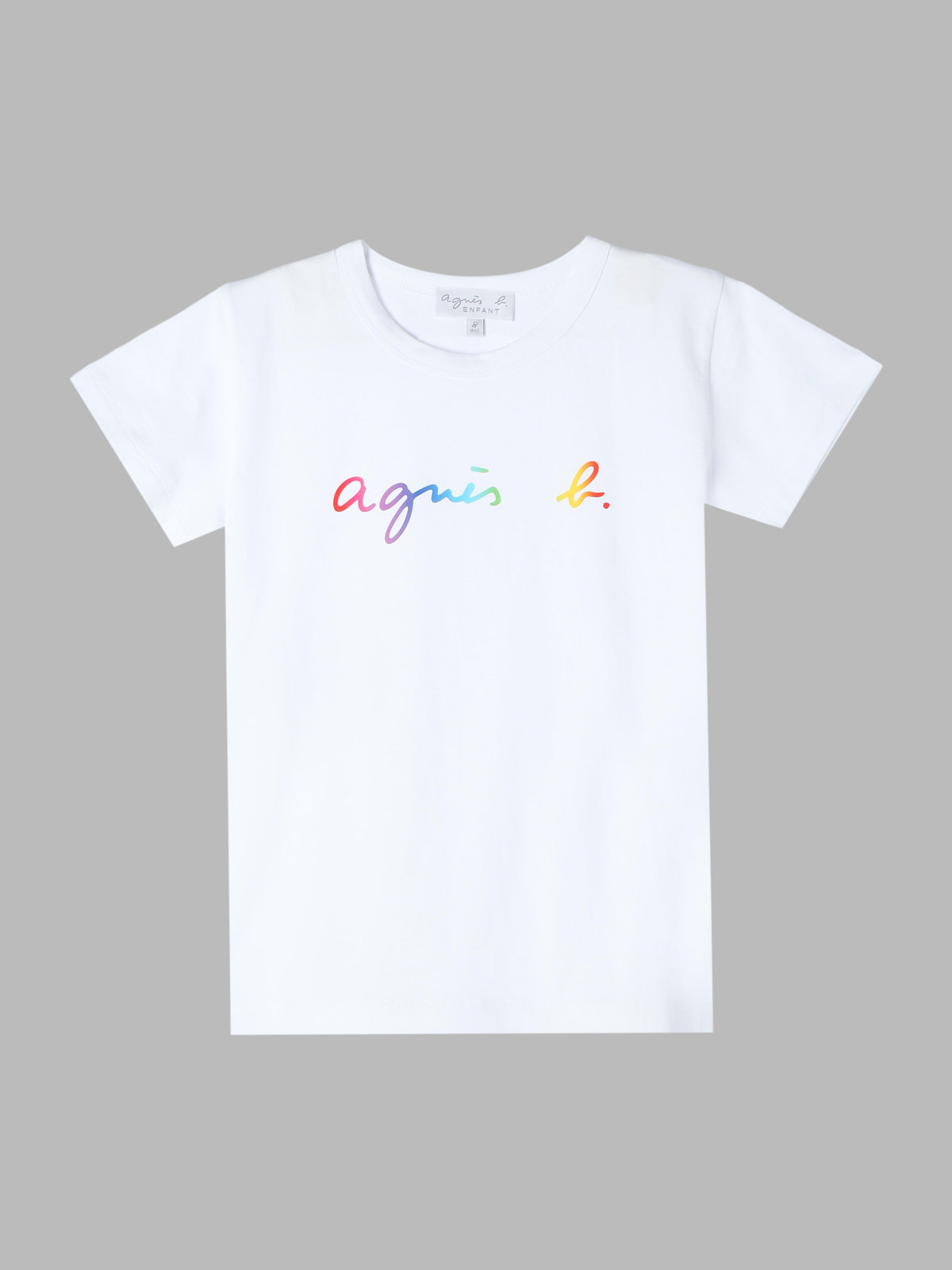 ENFANT ユニセックス キッズ ロゴ コットン 半袖 Tシャツ ホワイト