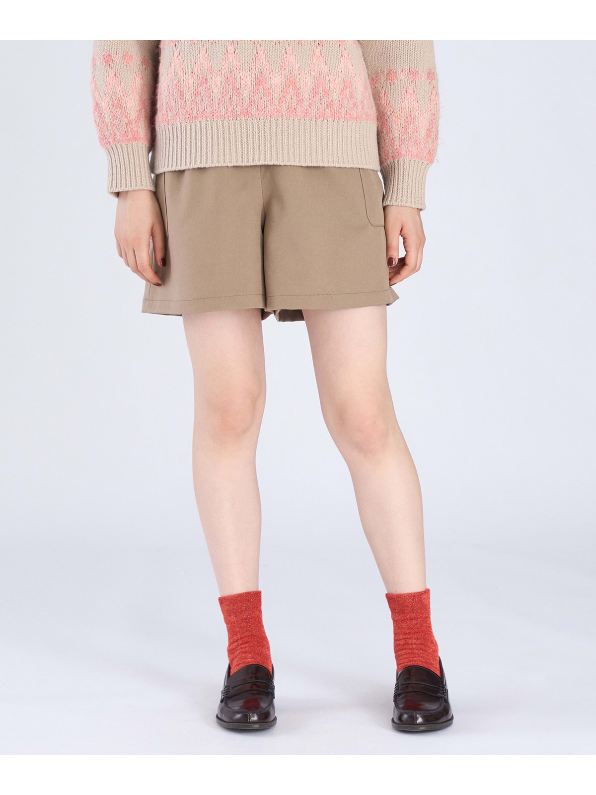 To b. by agnès b. 【Outlet】サイドポケット ショートパンツ ベージュ