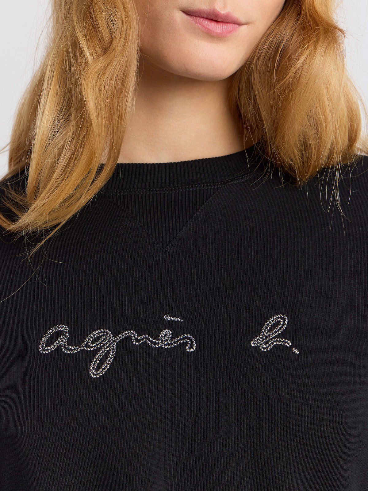 FEMME ウィメンズ ロゴ刺繍 コットン 長袖 スウェット ”Cup” ブラック