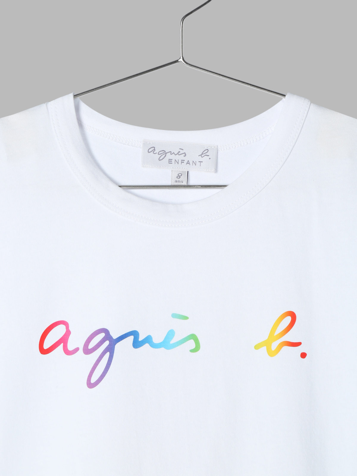 ENFANT ユニセックス キッズ ロゴ コットン 半袖 Tシャツ ホワイト