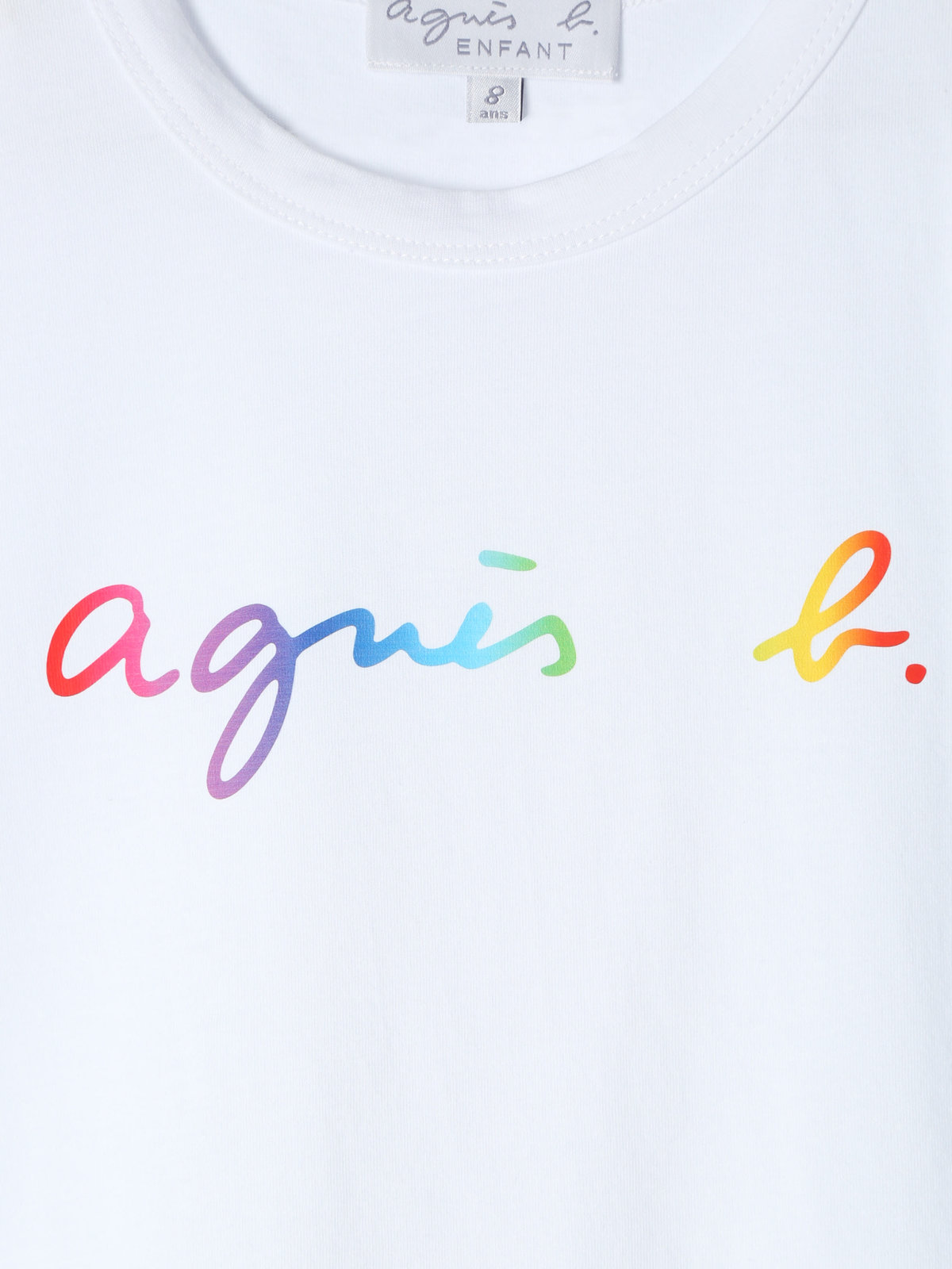 ENFANT ユニセックス キッズ ロゴ コットン 半袖 Tシャツ ホワイト