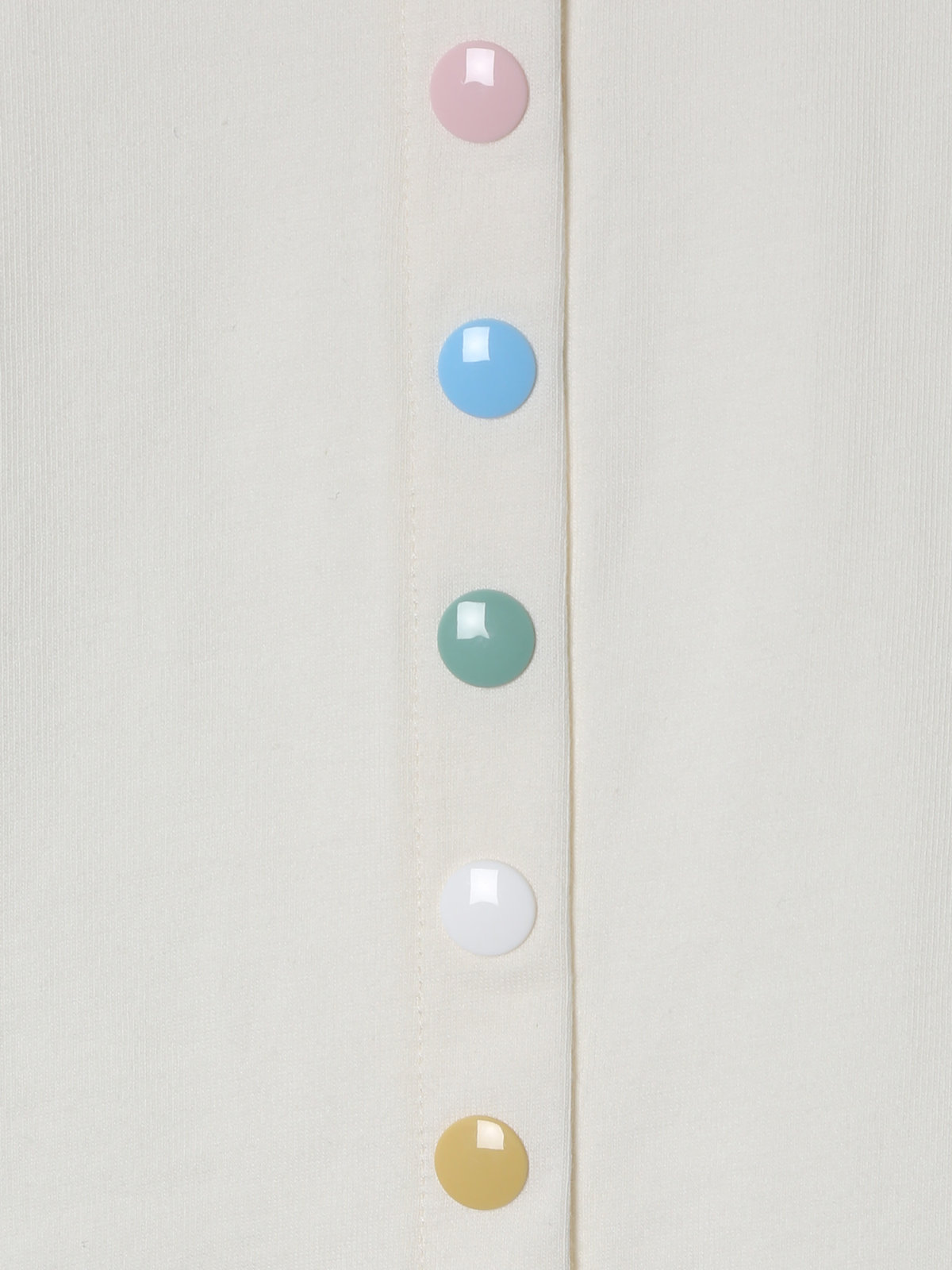 ENFANT ユニセックス キッズ マルチカラー コットン 長袖 カーディガンプレッション ホワイト