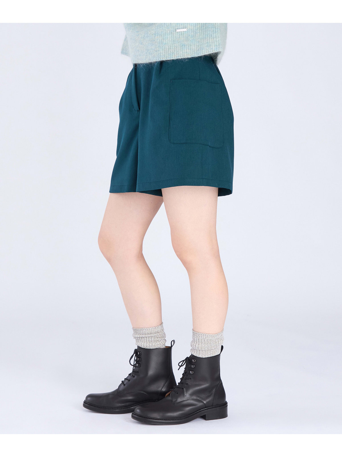 To b. by agnès b. 【Outlet】サイドポケット ショートパンツ グリーン