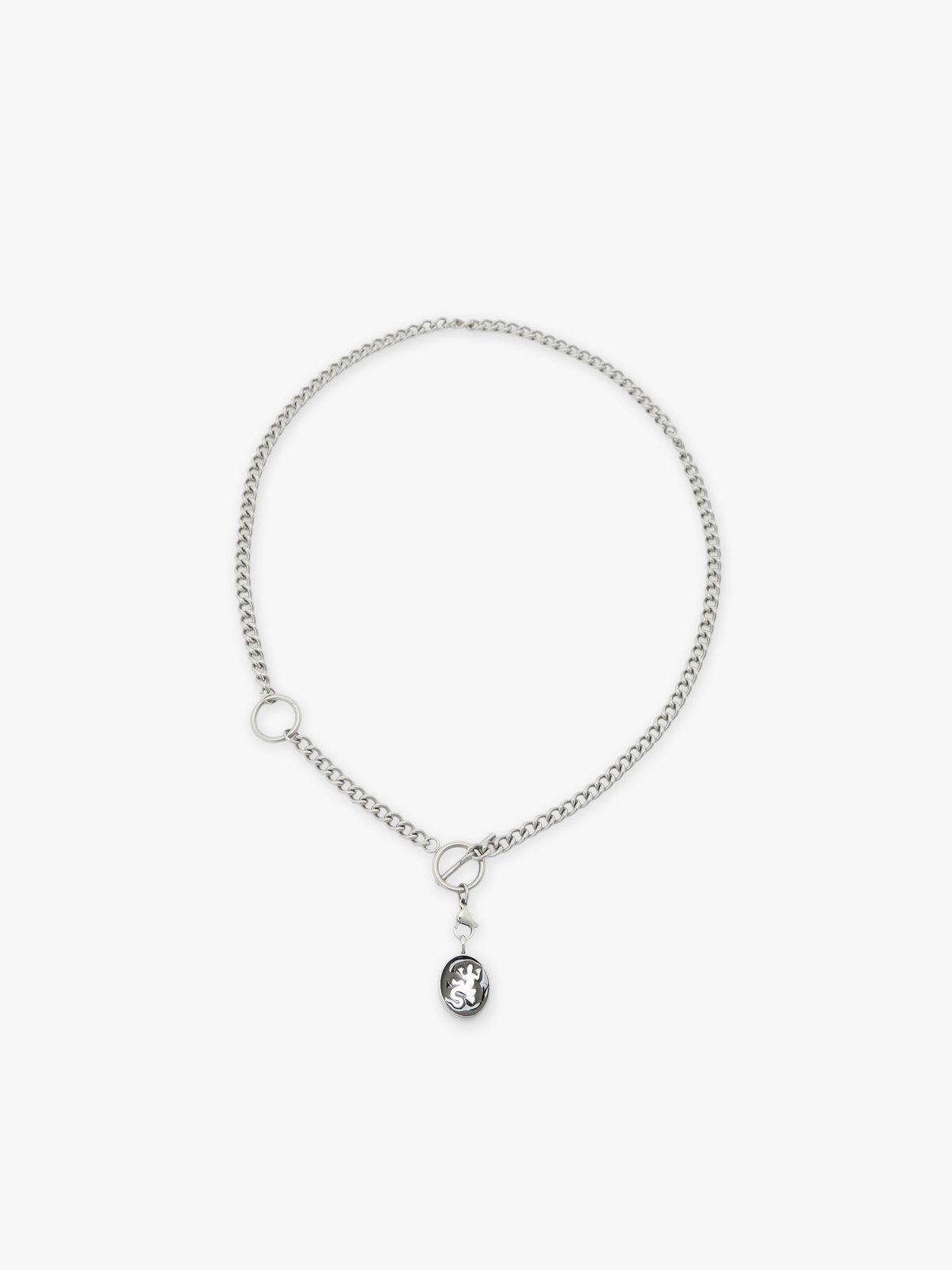 HOMME メンズ メンズ スチール ネックレス ”Lezard” シルバー