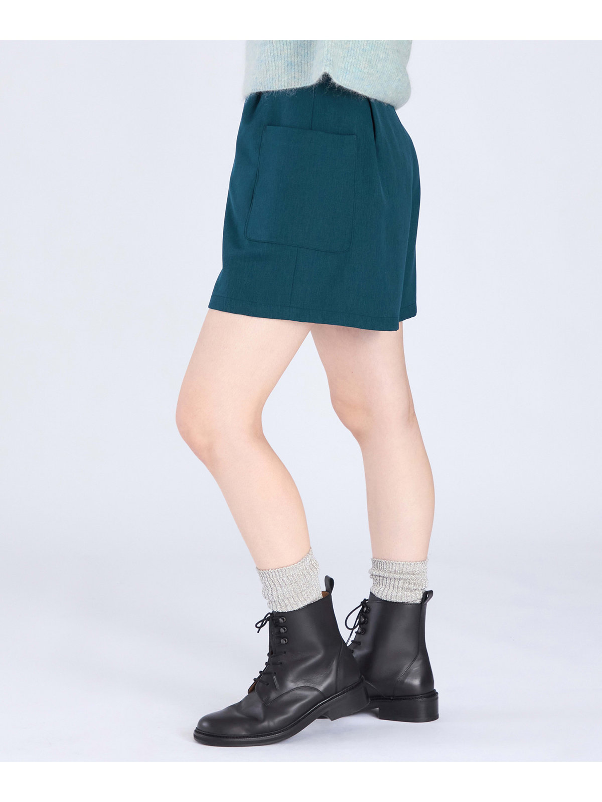 To b. by agnès b. 【Outlet】サイドポケット ショートパンツ グリーン