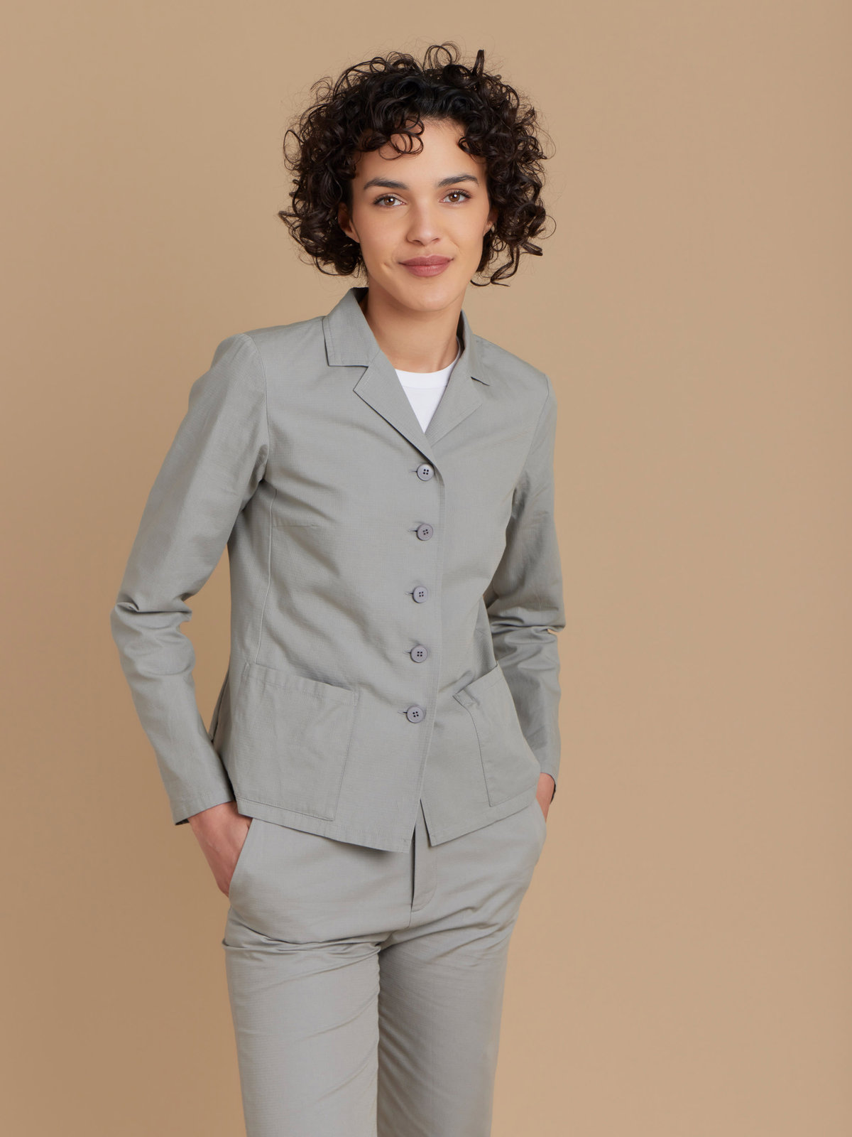 FEMME ウィメンズ 【Outlet】【セットアップ対応商品】TV18 VESTE ジャケット グレー系その他