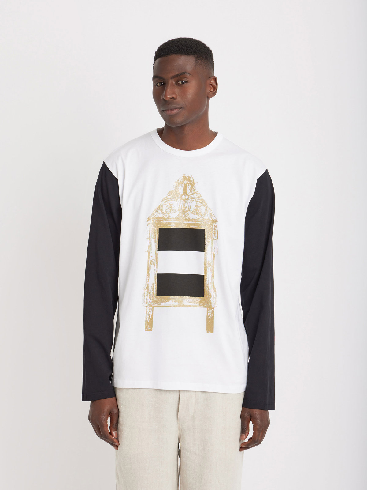 HOMME メンズ SEZ0 TS MARK Tシャツ ホワイト
