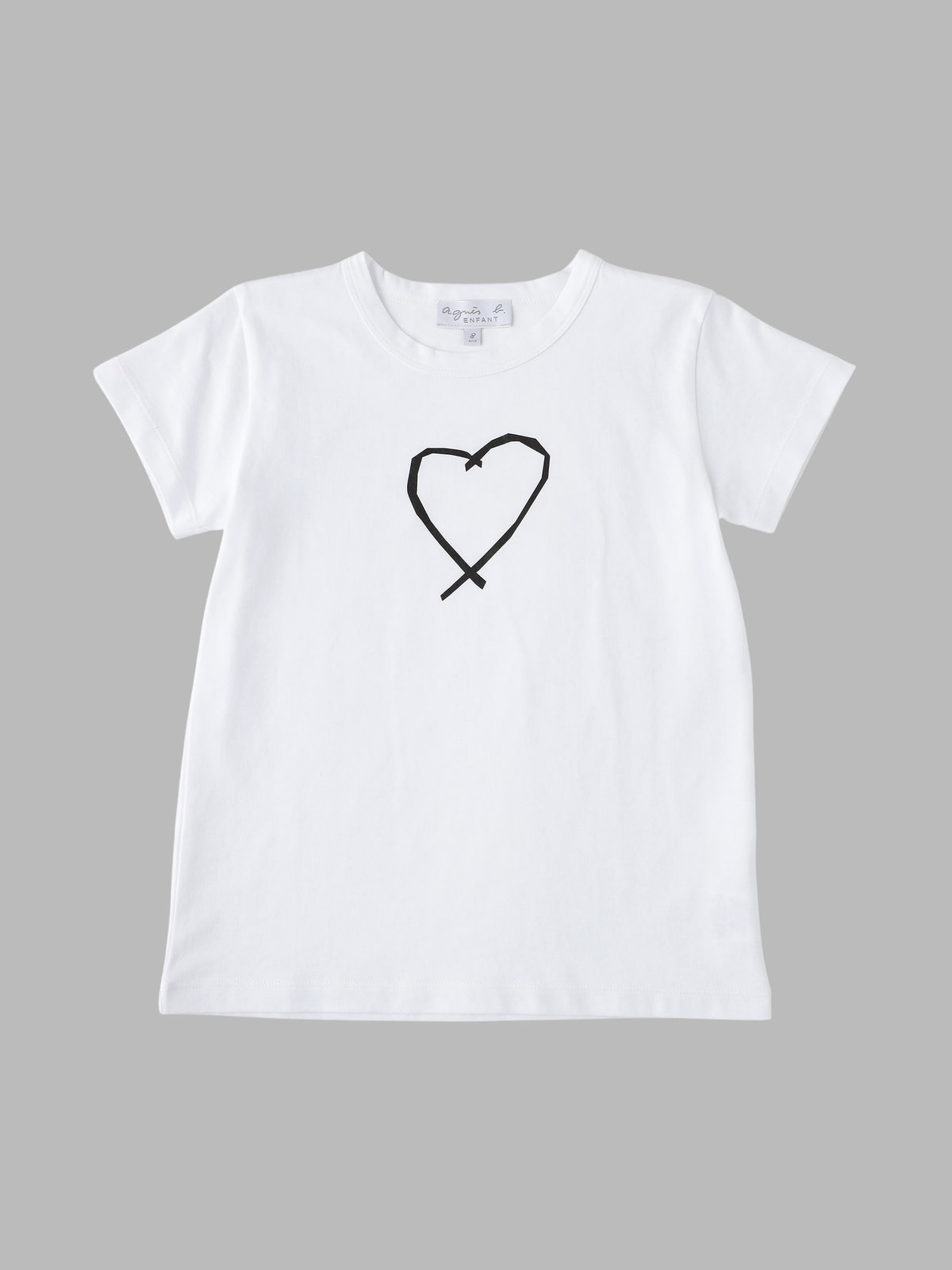 ENFANT ユニセックス キッズ アイコニック コットン 半袖 Tシャツ "Sarajevo heart" ホワイト