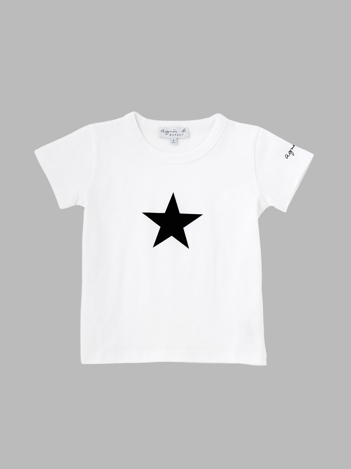 ENFANT ユニセックス キッズ コットン アイコニック 半袖 Tシャツ "Etoile" ホワイト