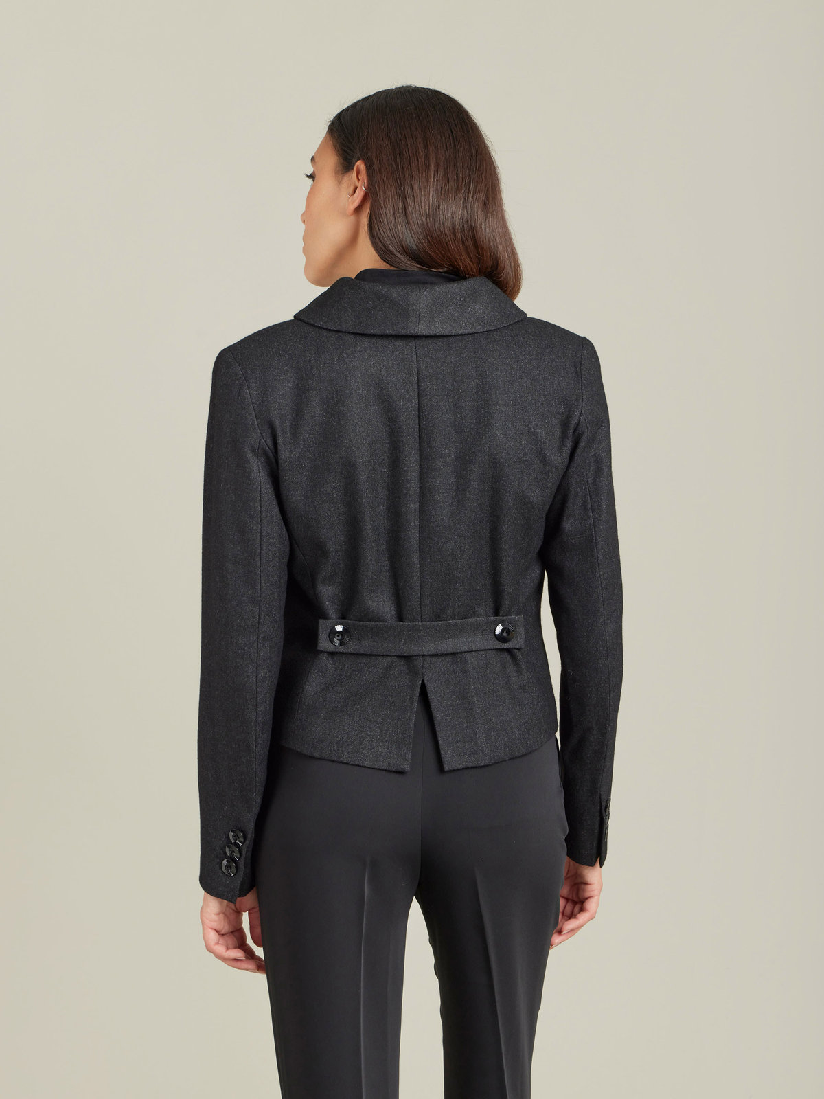 FEMME ウィメンズ 【Outlet】TV48 VESTE ジャケット グレー×ブラック