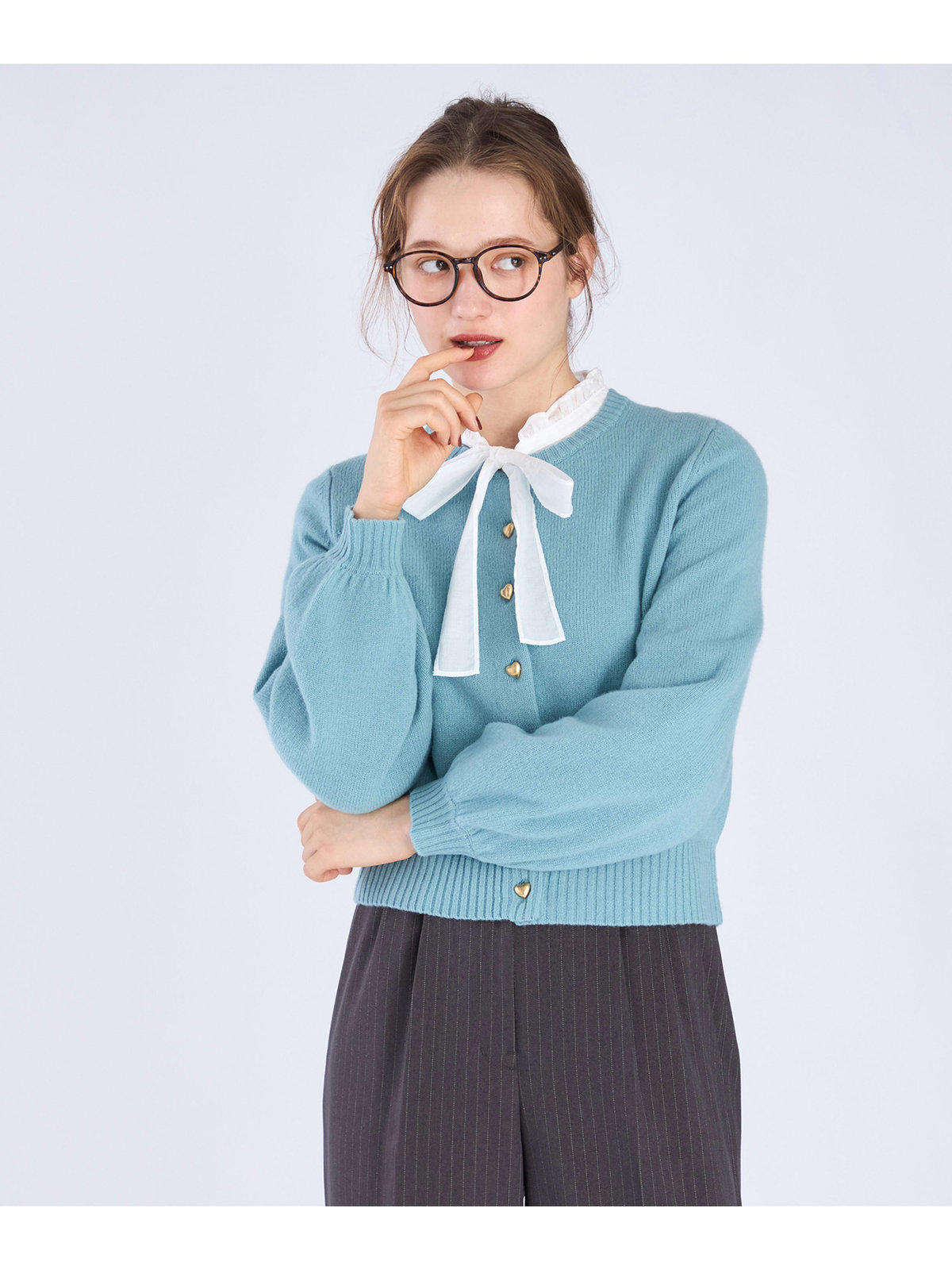 To b. by agnès b. ラブリーカーディガン ブルー