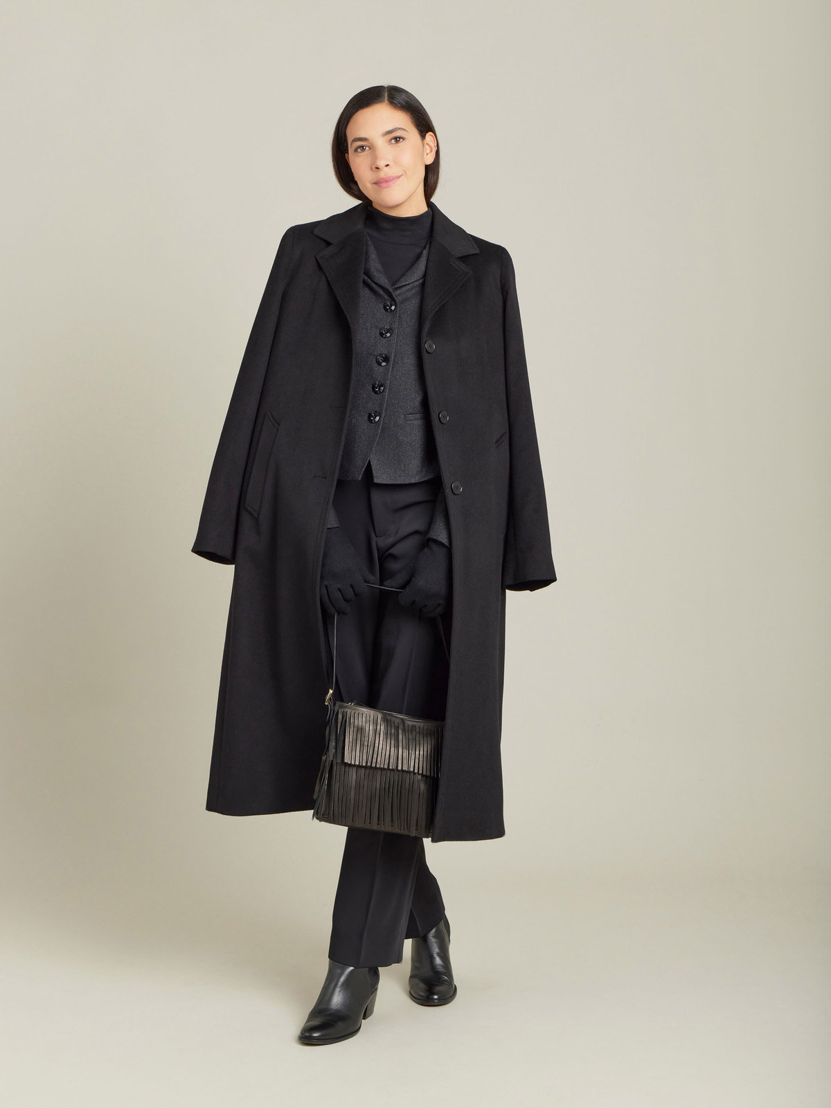 FEMME ウィメンズ 【Outlet】TV48 VESTE ジャケット グレー×ブラック