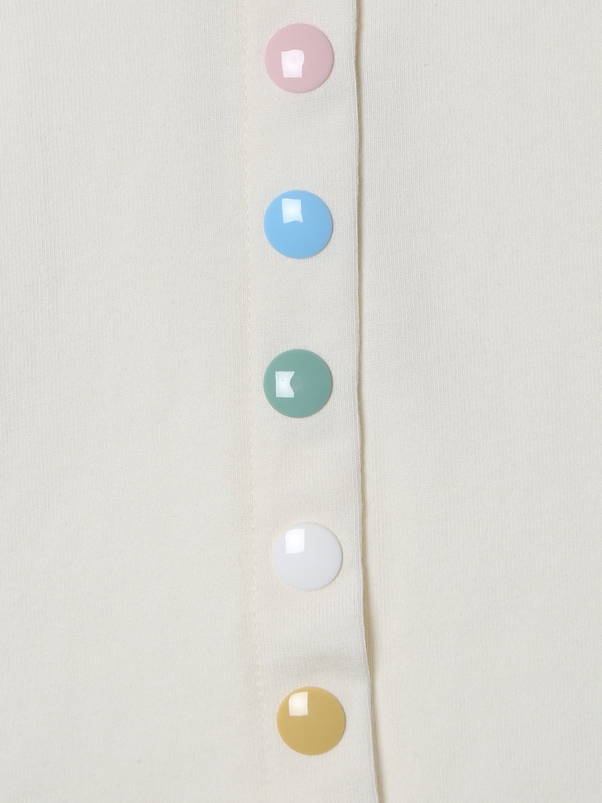 ENFANT ベビー ベビー マルチカラー コットン 長袖 カーディガンプレッション ホワイト