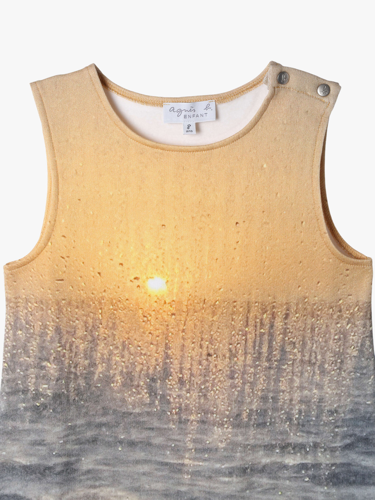 ENFANT ガールズ 【Outlet】キッズ フォトプリント ノースリーブ ワンピース "Mer sous la pluie" マルチ