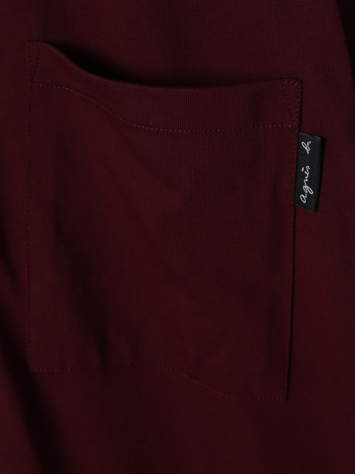 HOMME メンズ メンズ コットン 長袖 ジップシャツ ”Metro” ボルドー