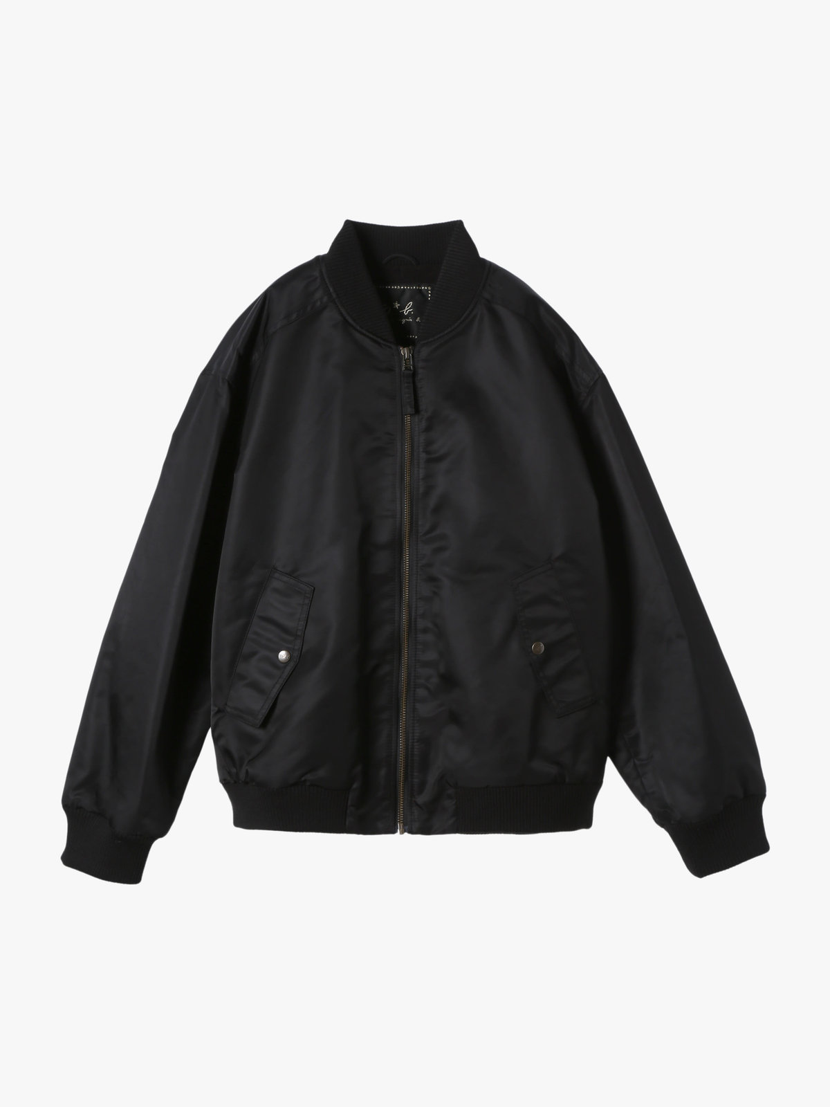 To b. by agnès b. 【Outlet】NYLON TWILL MILITARY BZ ホワイト×ブラック