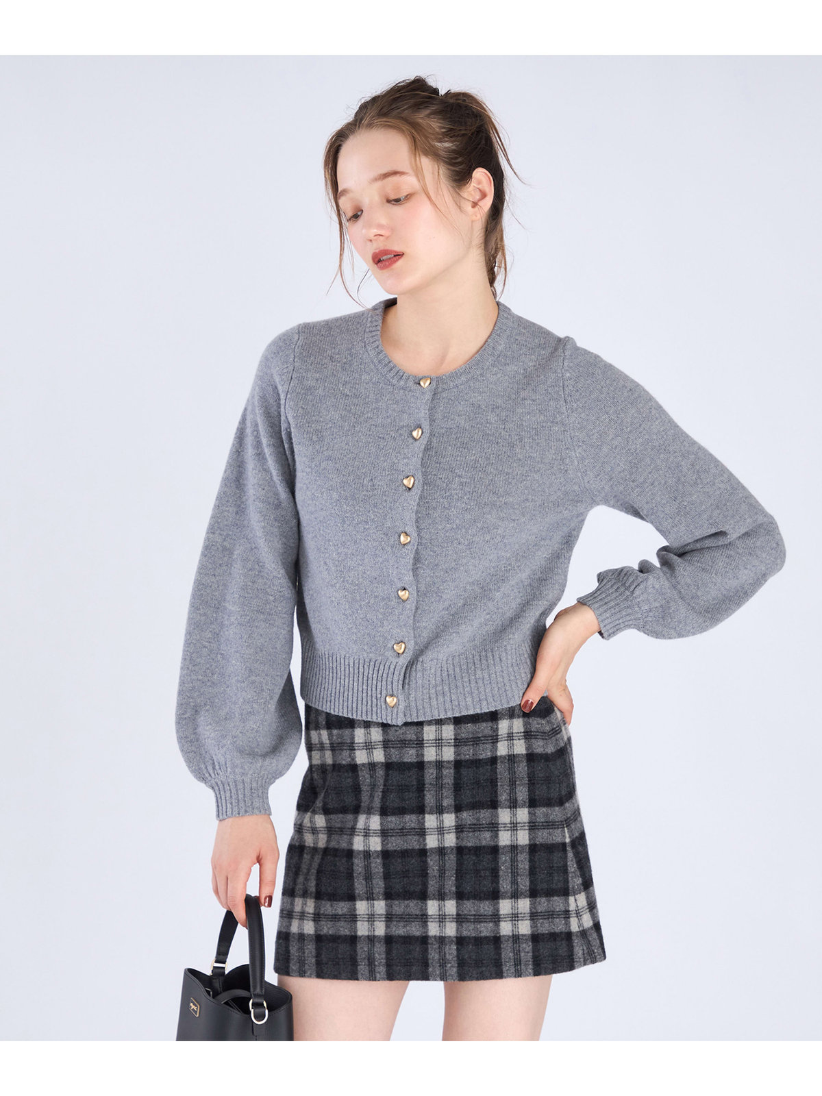 To b. by agnès b. ラブリーカーディガン グレー