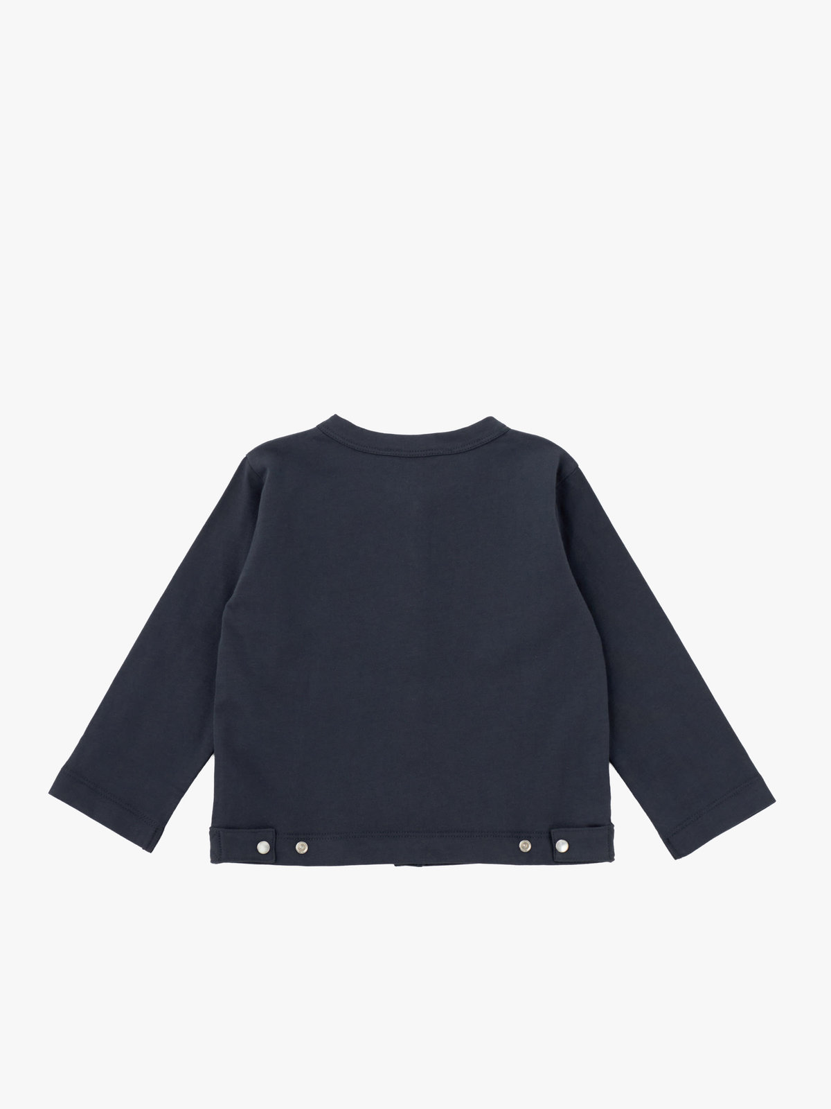 ENFANT ベビー ベビー コットン 長袖 カーディガンプレッション グレー