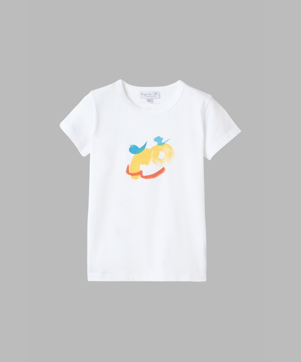 ENFANT ユニセックス キッズ プリント コットン 半袖 Tシャツ agnes b.×mayumi yamase ホワイト