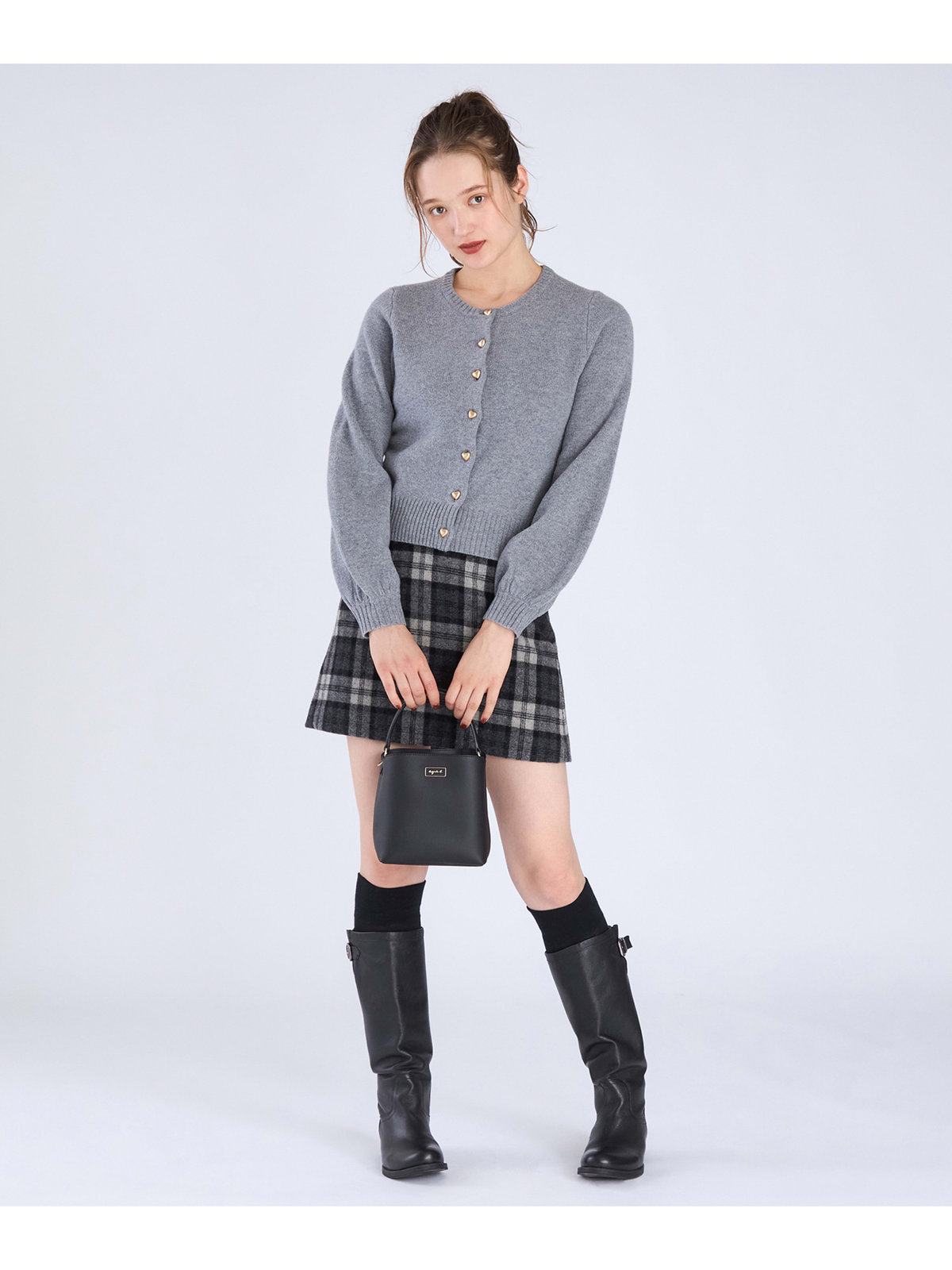 To b. by agnès b. ラブリーカーディガン グレー