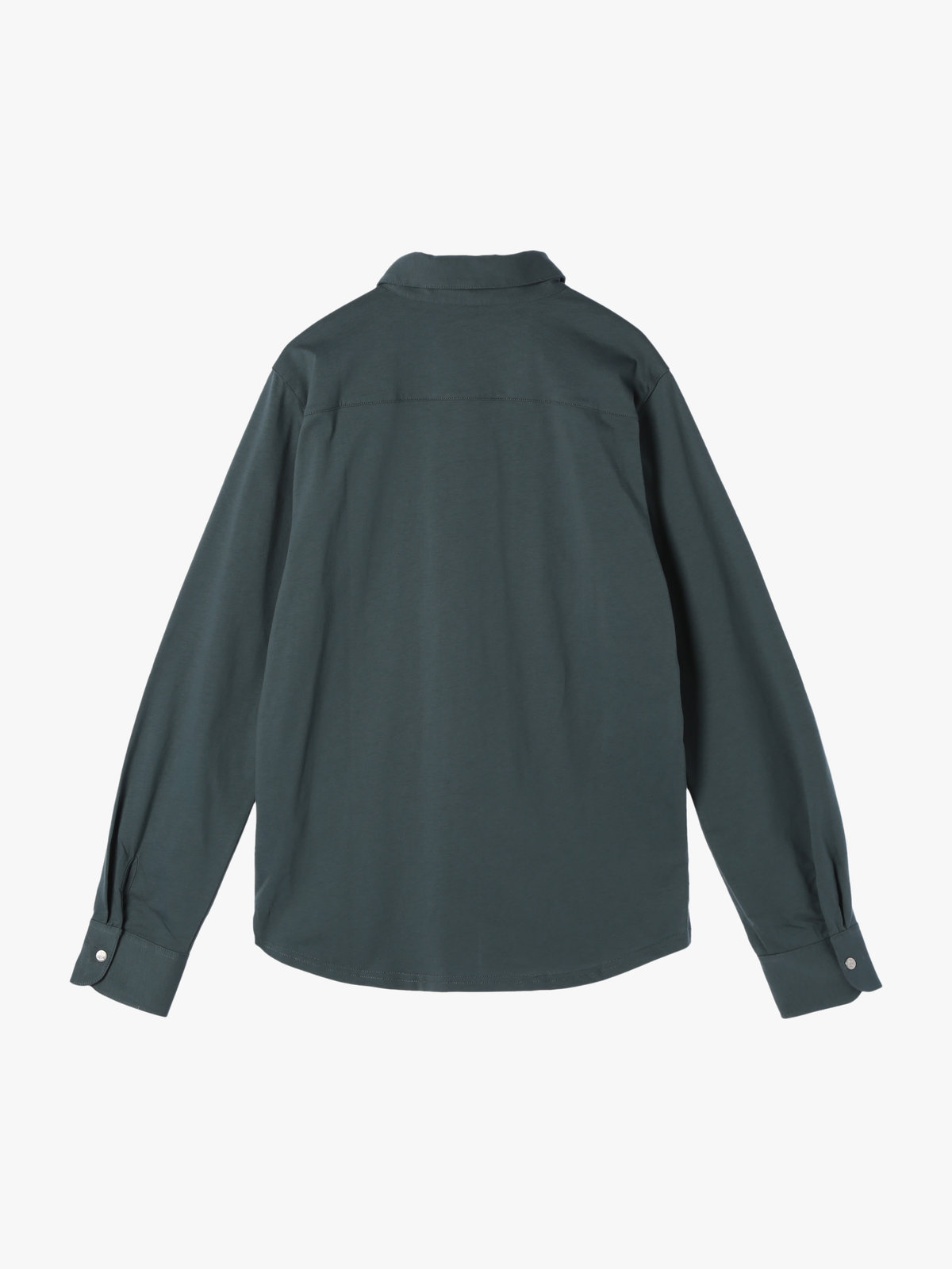 HOMME メンズ メンズ コットン 長袖 ジップシャツ ”Metro” グリーン