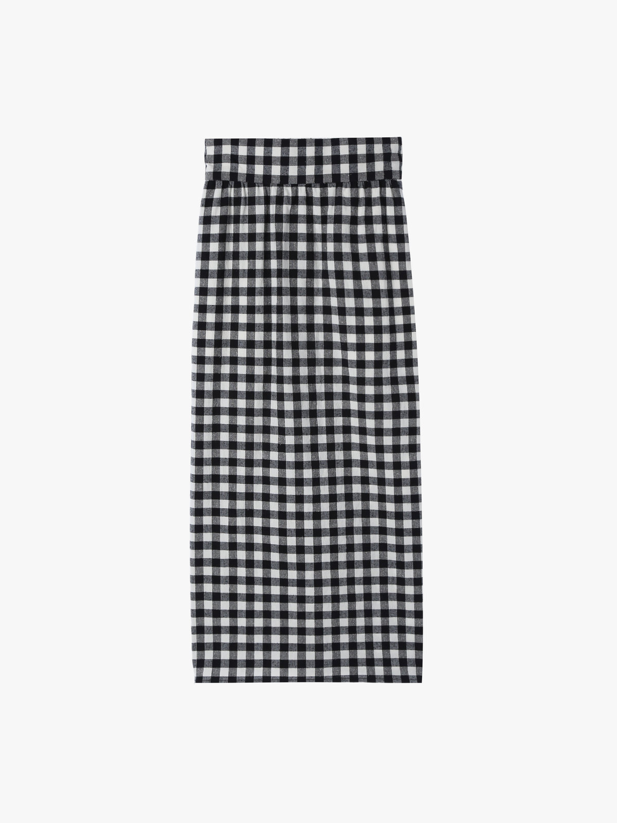 To b. by agnès b. 【Outlet】ネップギンガムチェックスカート ブラック