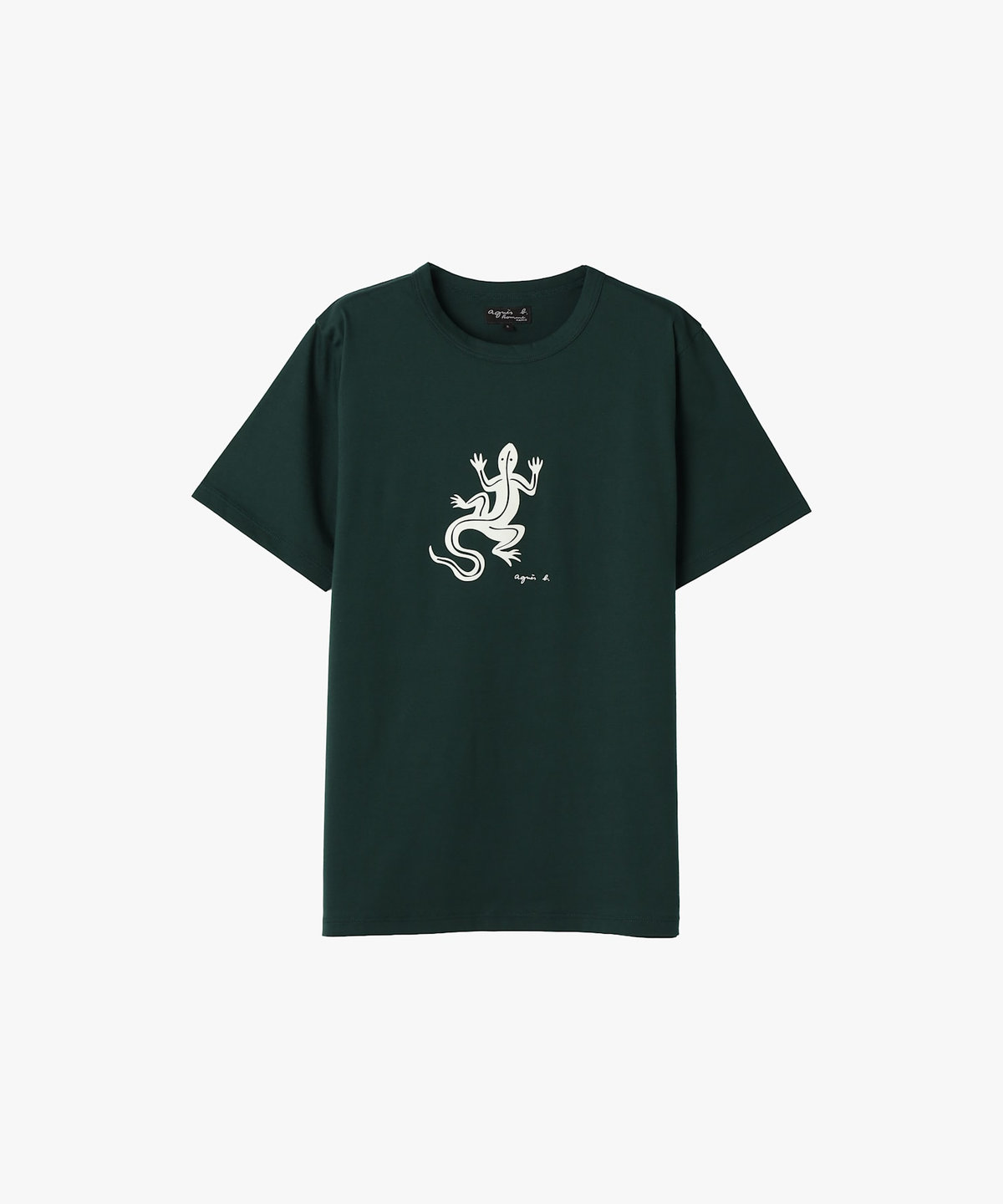 HOMME メンズ メンズ アイコニック コットン 半袖 Tシャツ "Lezard" グリーン