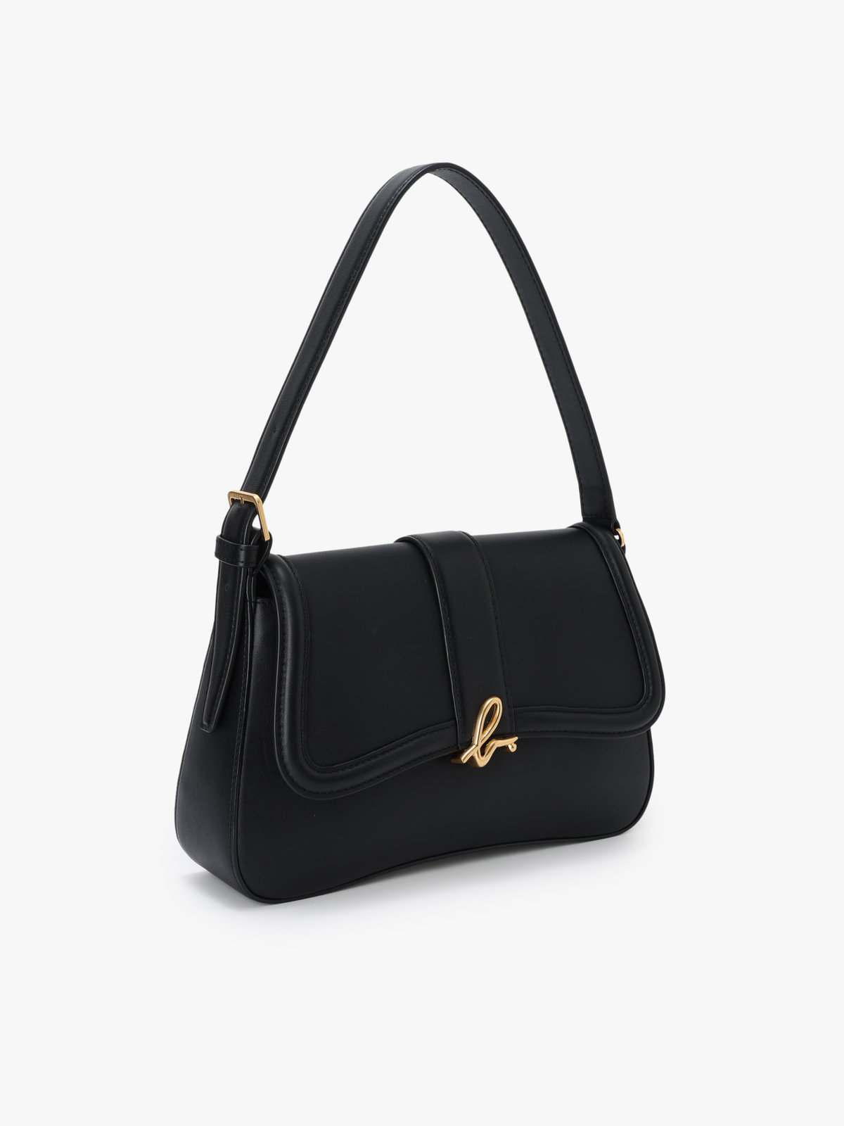 VOYAGE ウィメンズ バッグ＆ウォレット レザー ミディアム ショルダーバッグ”Ingrid” ZAS04-01 ブラック