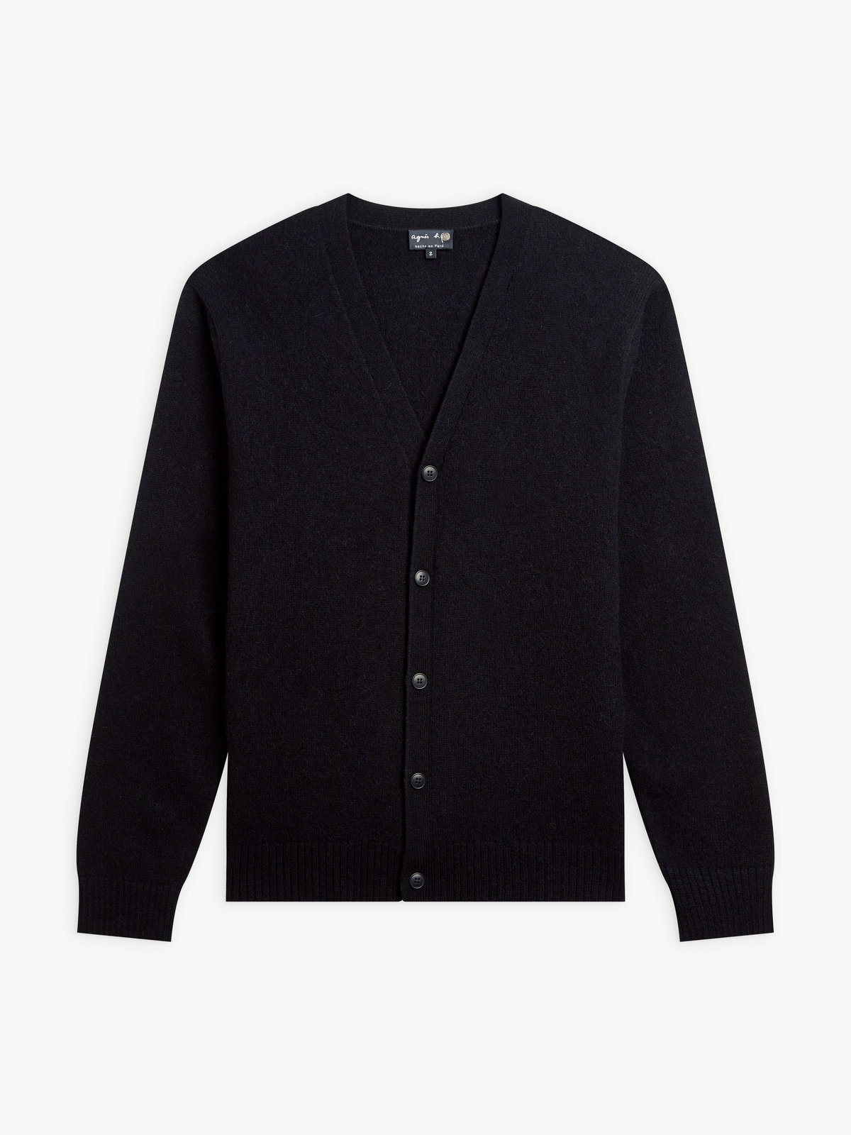 HOMME メンズ 【Outlet】メンズ アルパカ混 Vネック ニット カーディガン ”Edwin” ブラック