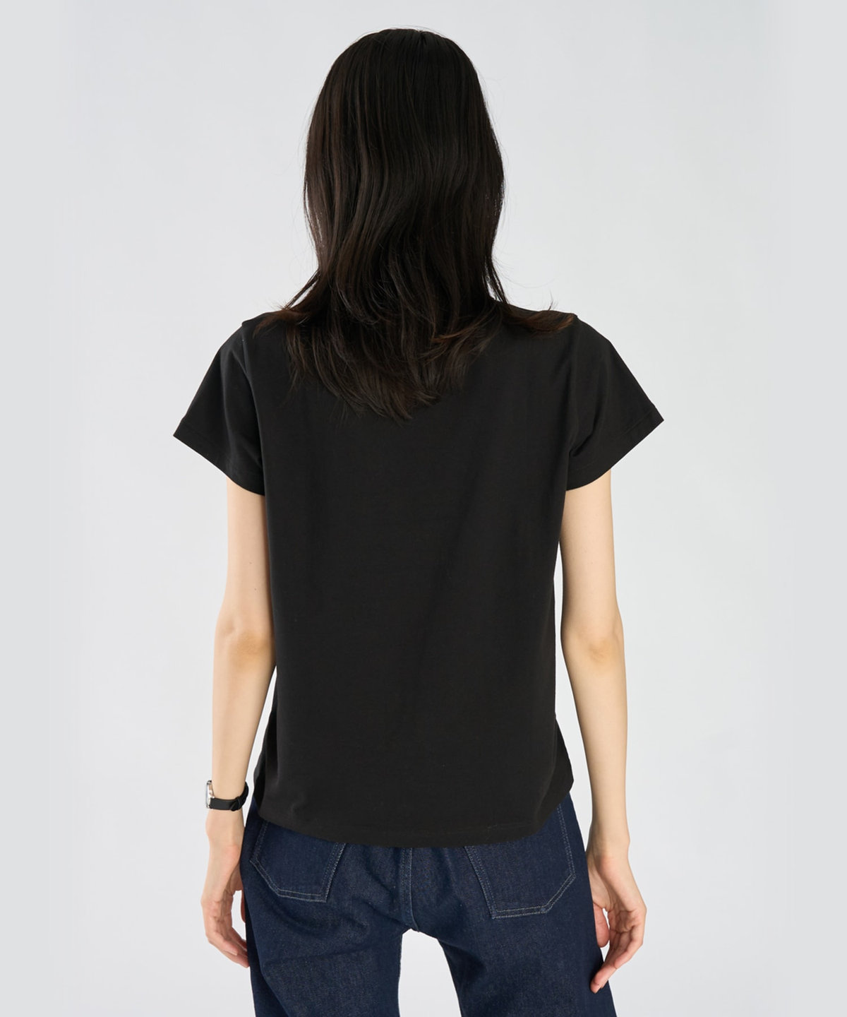 FEMME ウィメンズ ロゴプリント コットン 半袖Tシャツ "Brando" ブラック