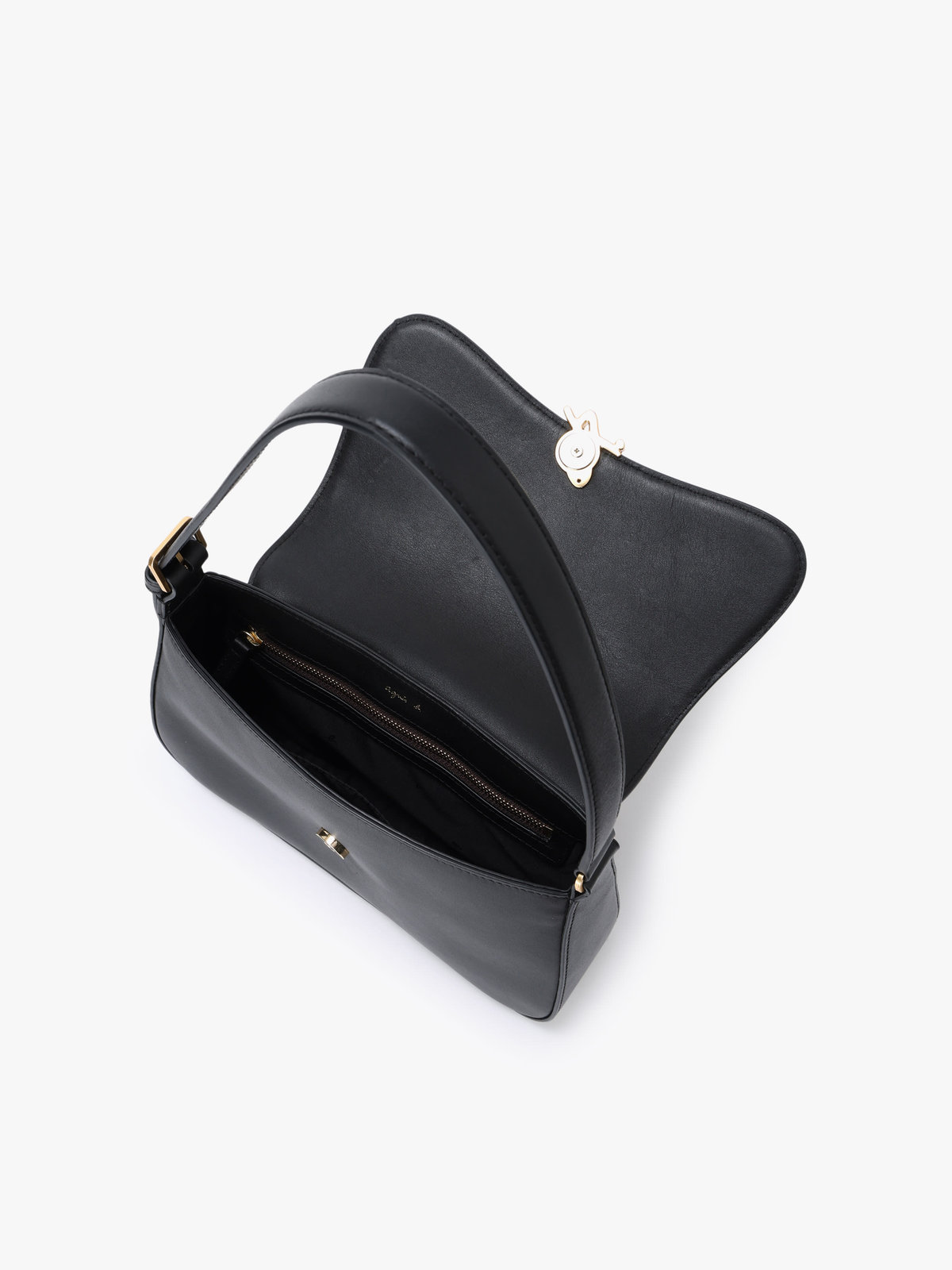 VOYAGE ウィメンズ バッグ＆ウォレット レザー ミディアム ショルダーバッグ”Ingrid” ZAS04-01 ブラック